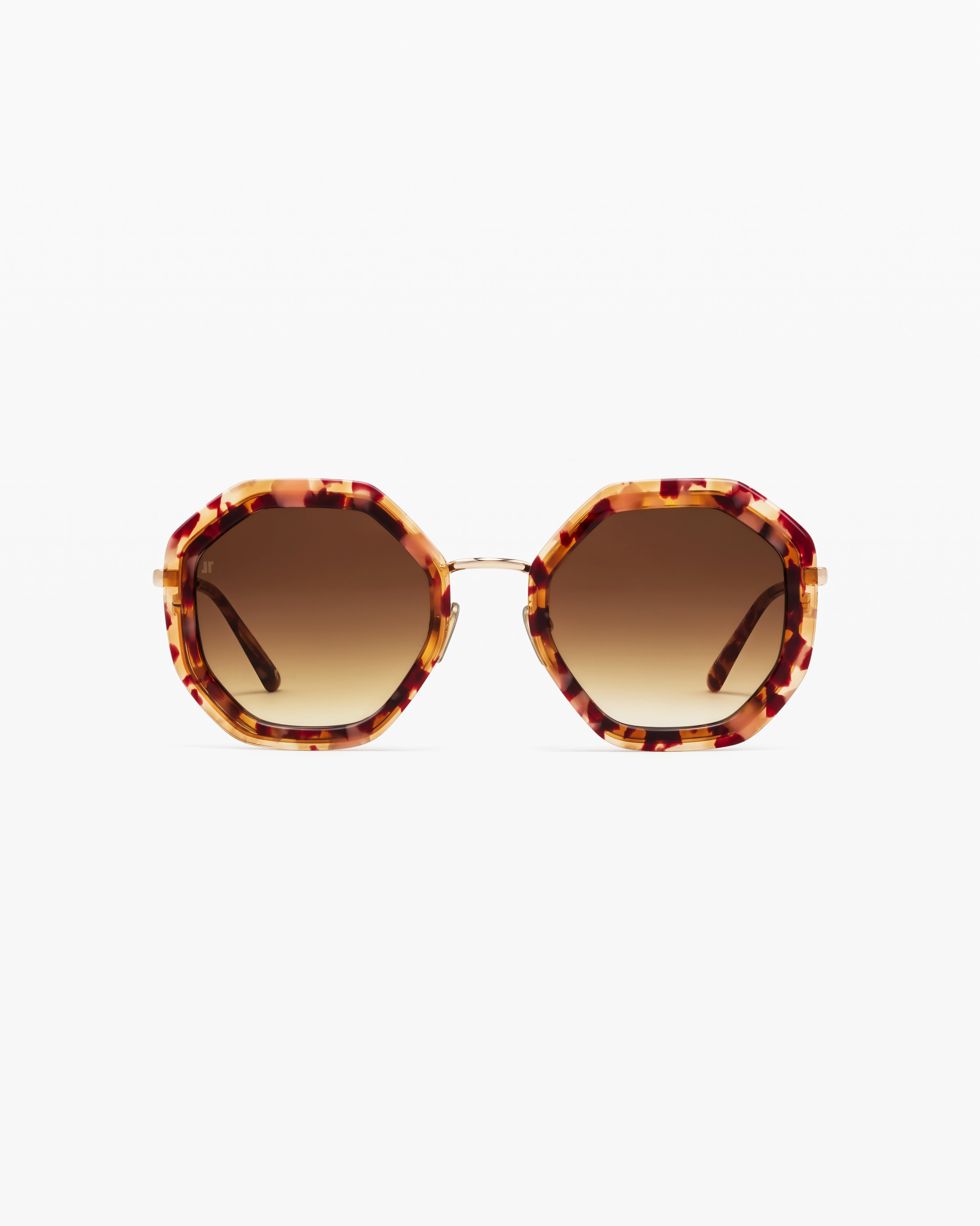 The Angie Hexagonal Women's Sunglasses in Light Tortoise Jimmy