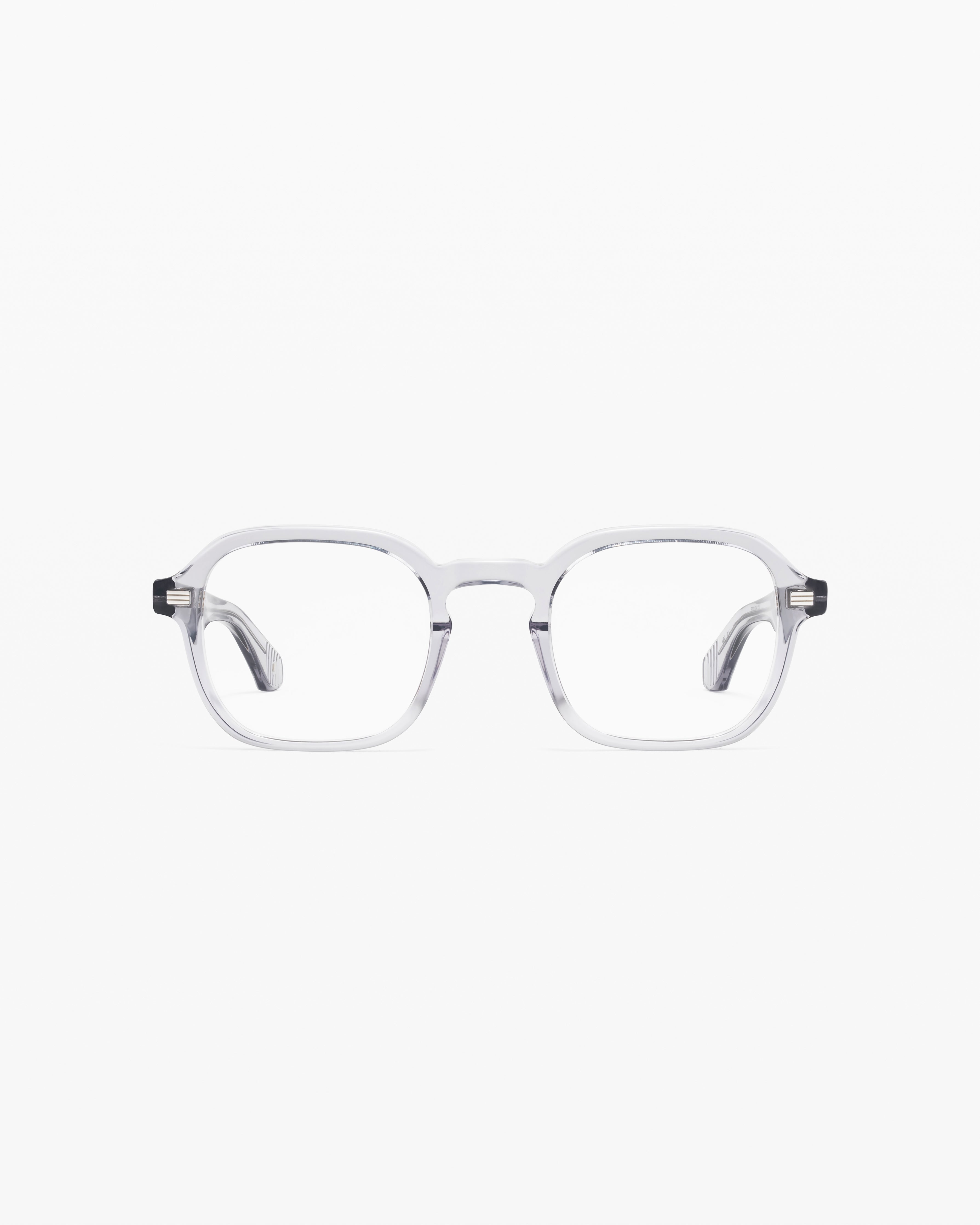 The Ezra Rectangular Men's Eyeglasses in Transparent Jimmy