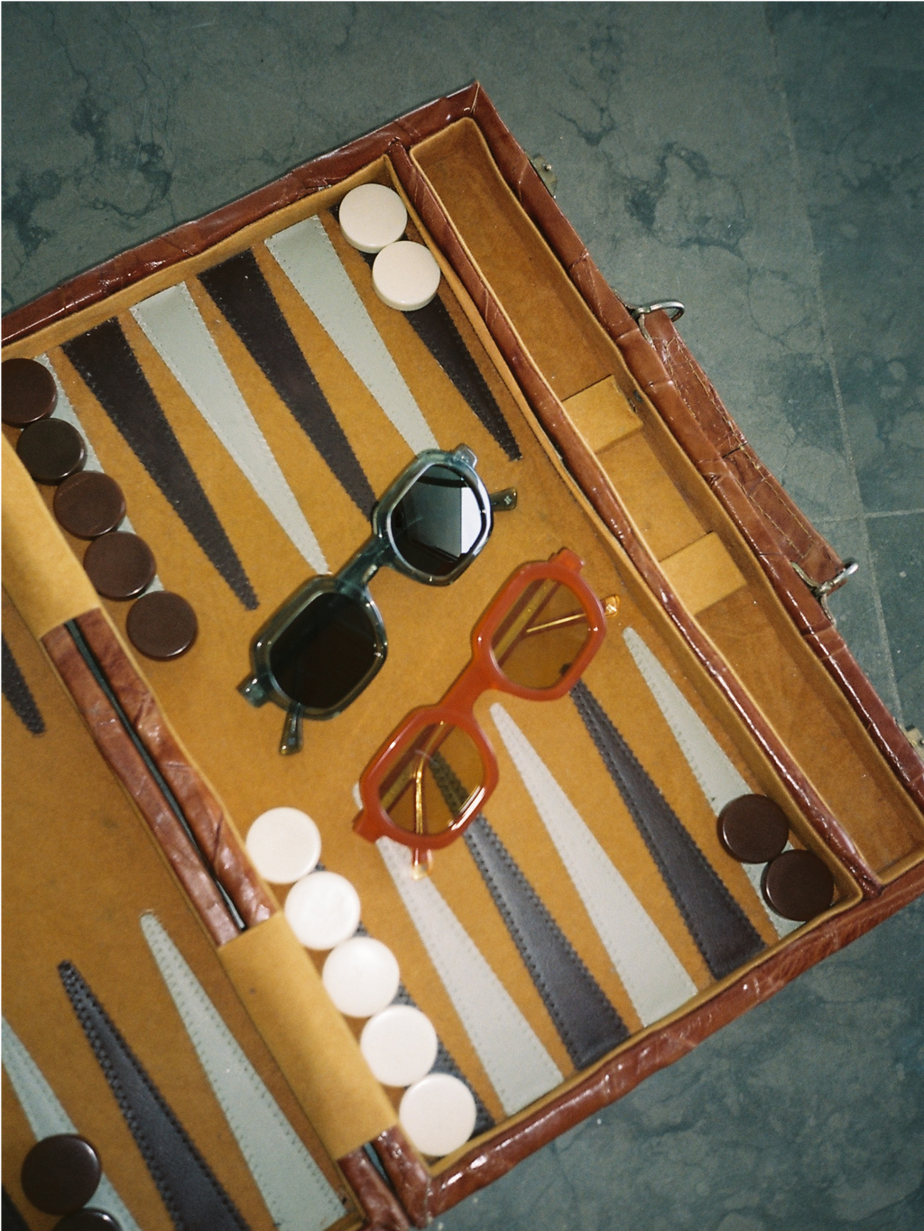 The Darren JF Colors L Rechteckig Herren-Sonnenbrillen in Orange