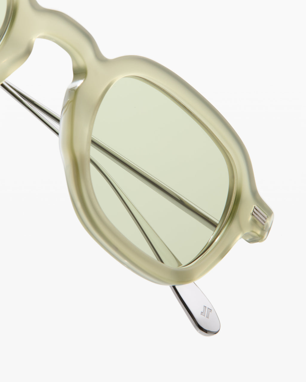 La Faro Rectangulaire Lunettes de Soleil pour homme in Vert