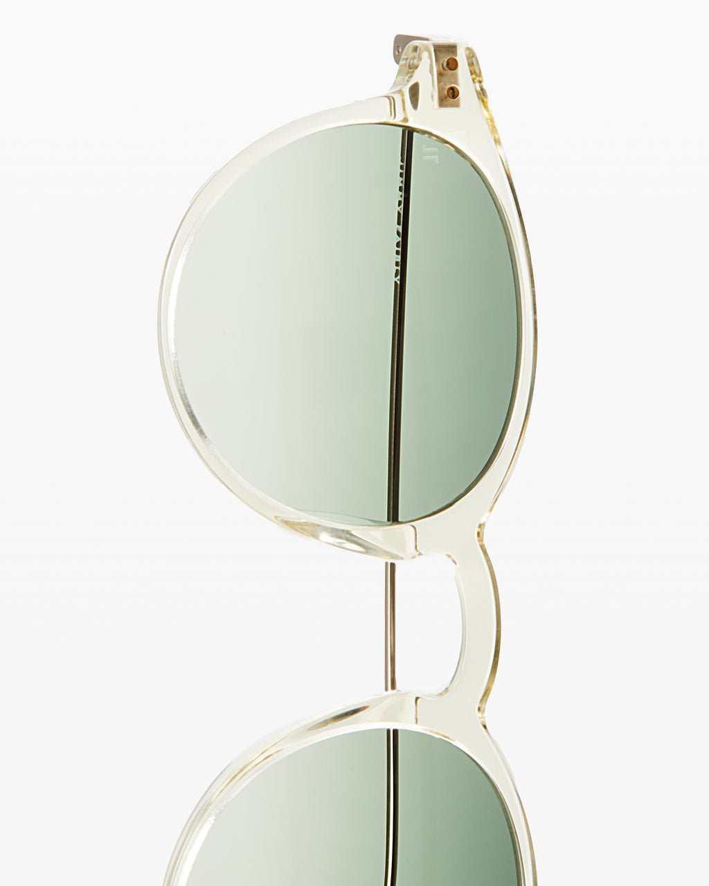 The Emilio L Round Men's Sunglasses in Crystal yellow