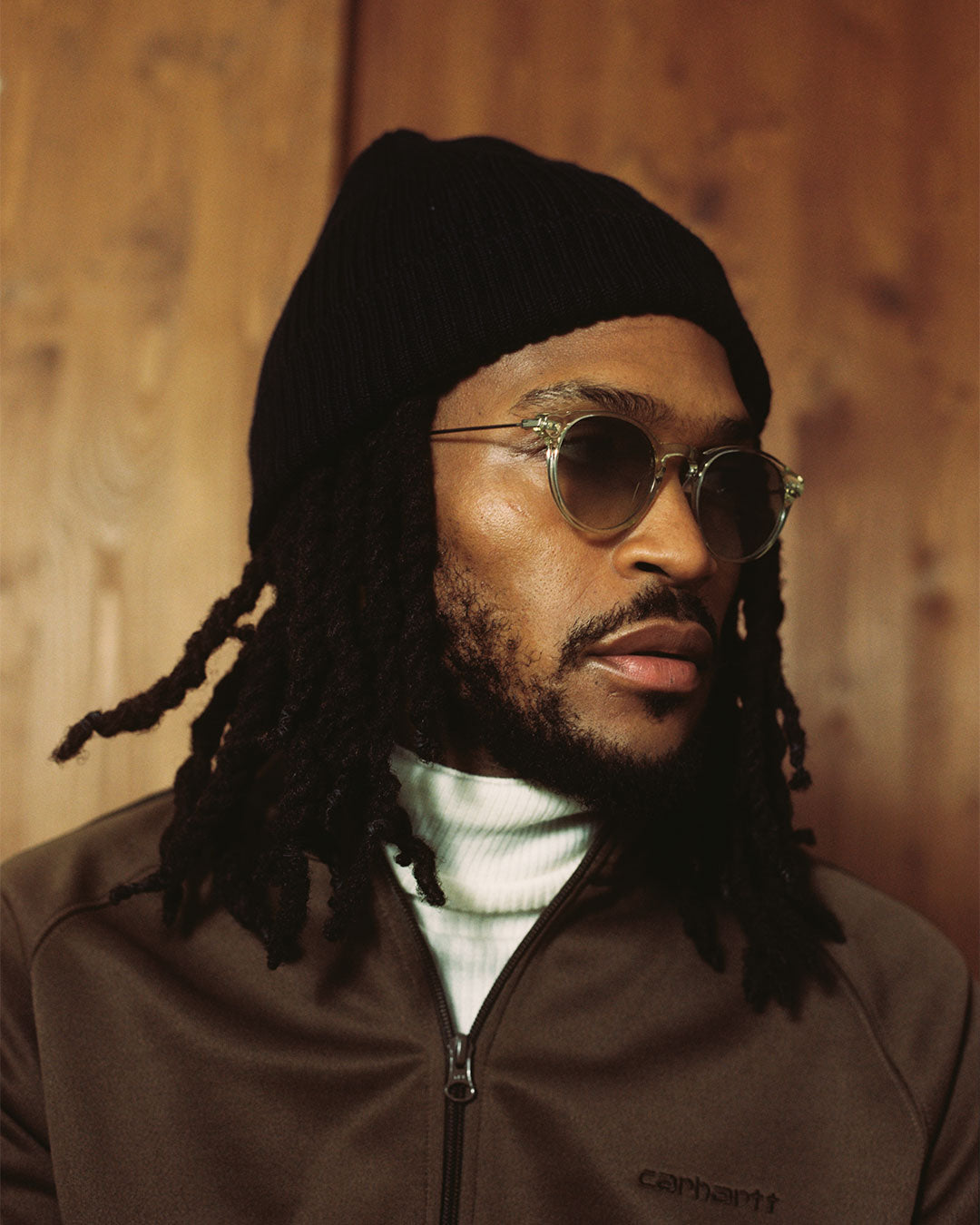 The Emilio Round Men's Sunglasses in Yellow