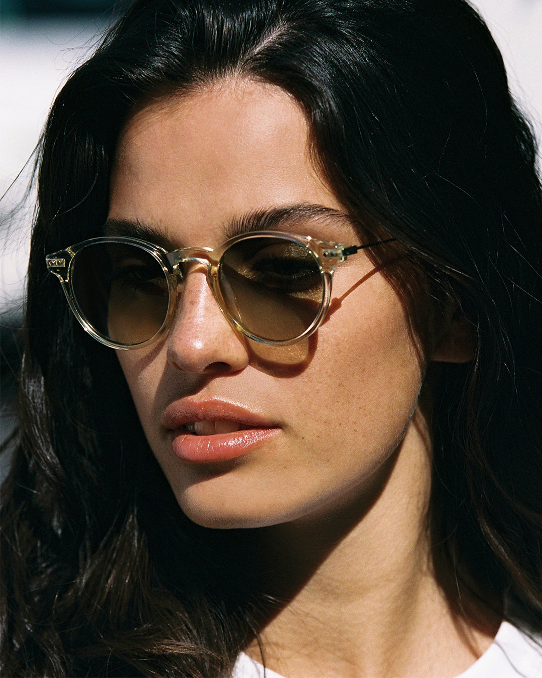 La Emilio Rond Lunettes de Soleil pour homme in Jaune