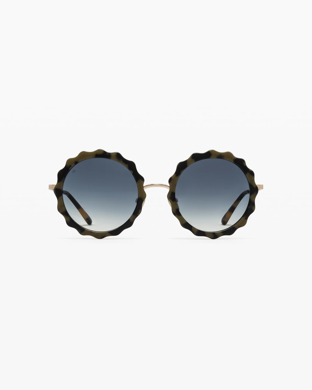 The Palerme Round Women's Sunglasses in Dark Tortoise
