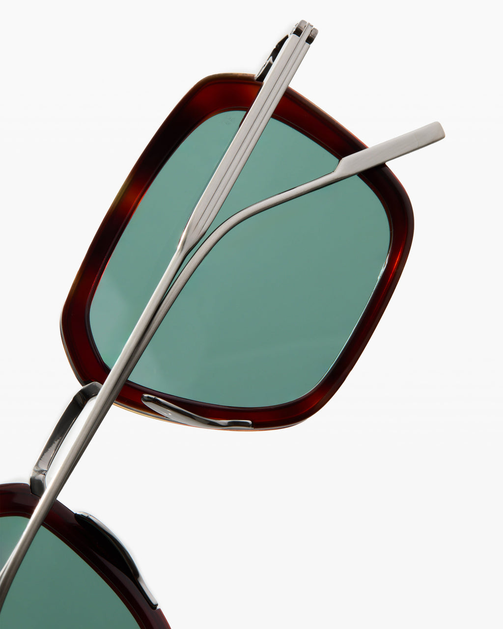 The Paros Rectangular Men's Sunglasses in Silver