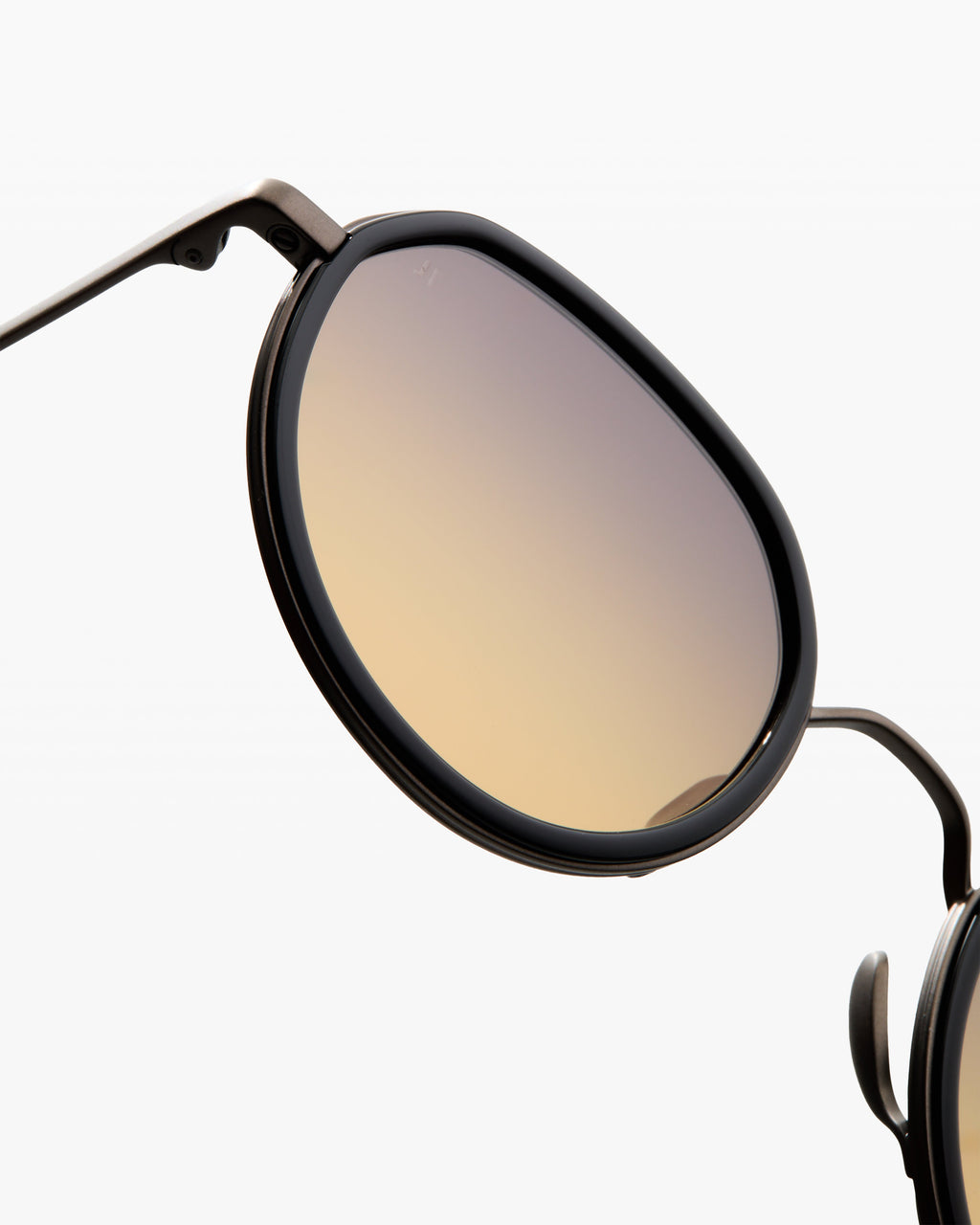 The Spiaggia Rund Herren-Sonnenbrillen in Schwarz