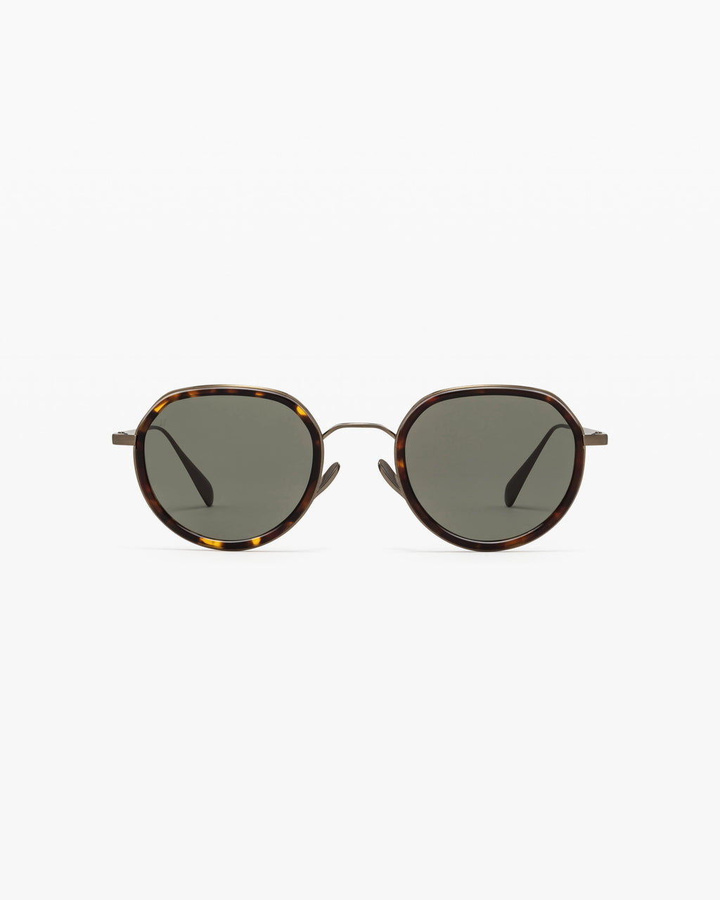 The Spiaggia Rund Herren-Sonnenbrillen in Dark Tortoise