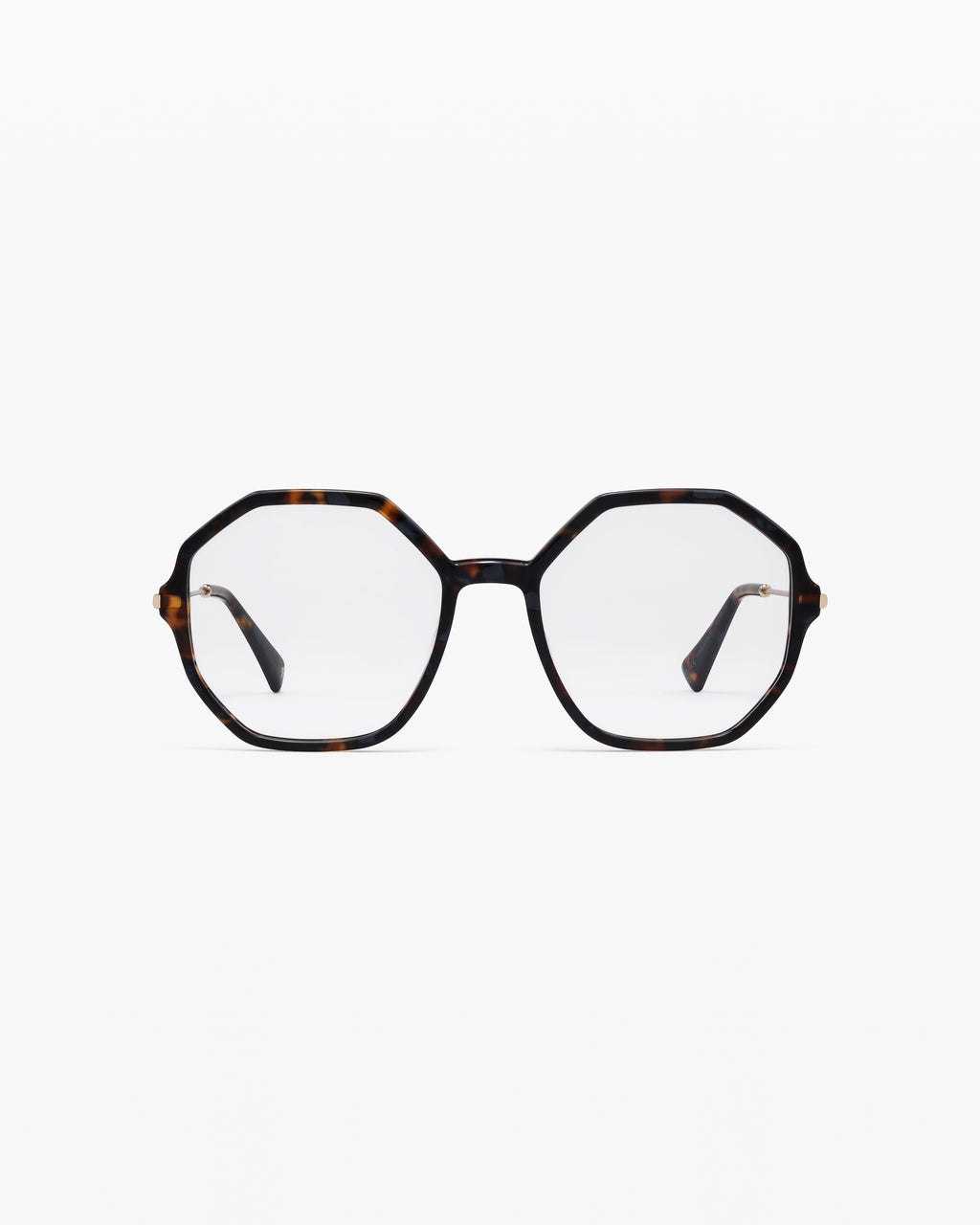 The Dora S Sechseckig Damenbrillen in Blue Tortoise