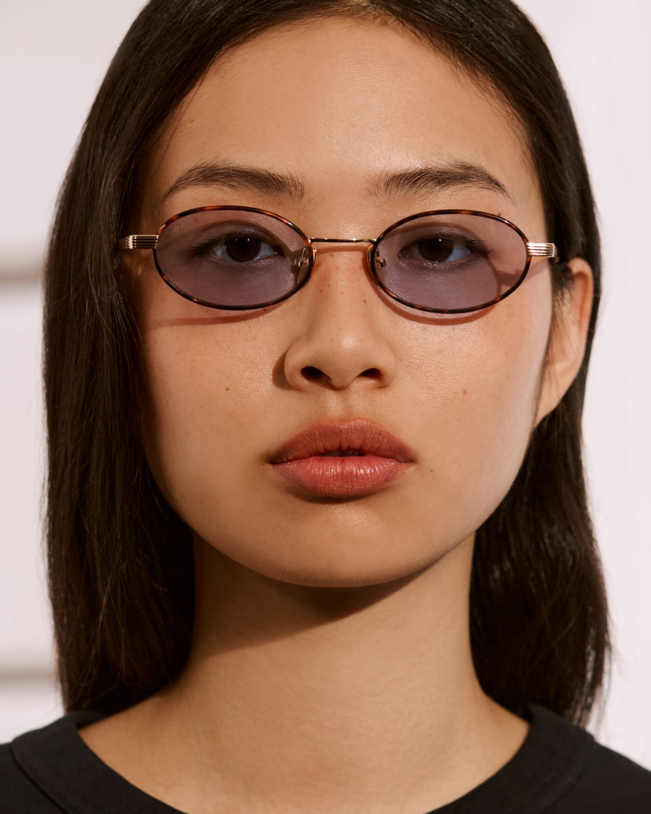 The Sigi JF Colors Oval Women's Sunglasses in Gold