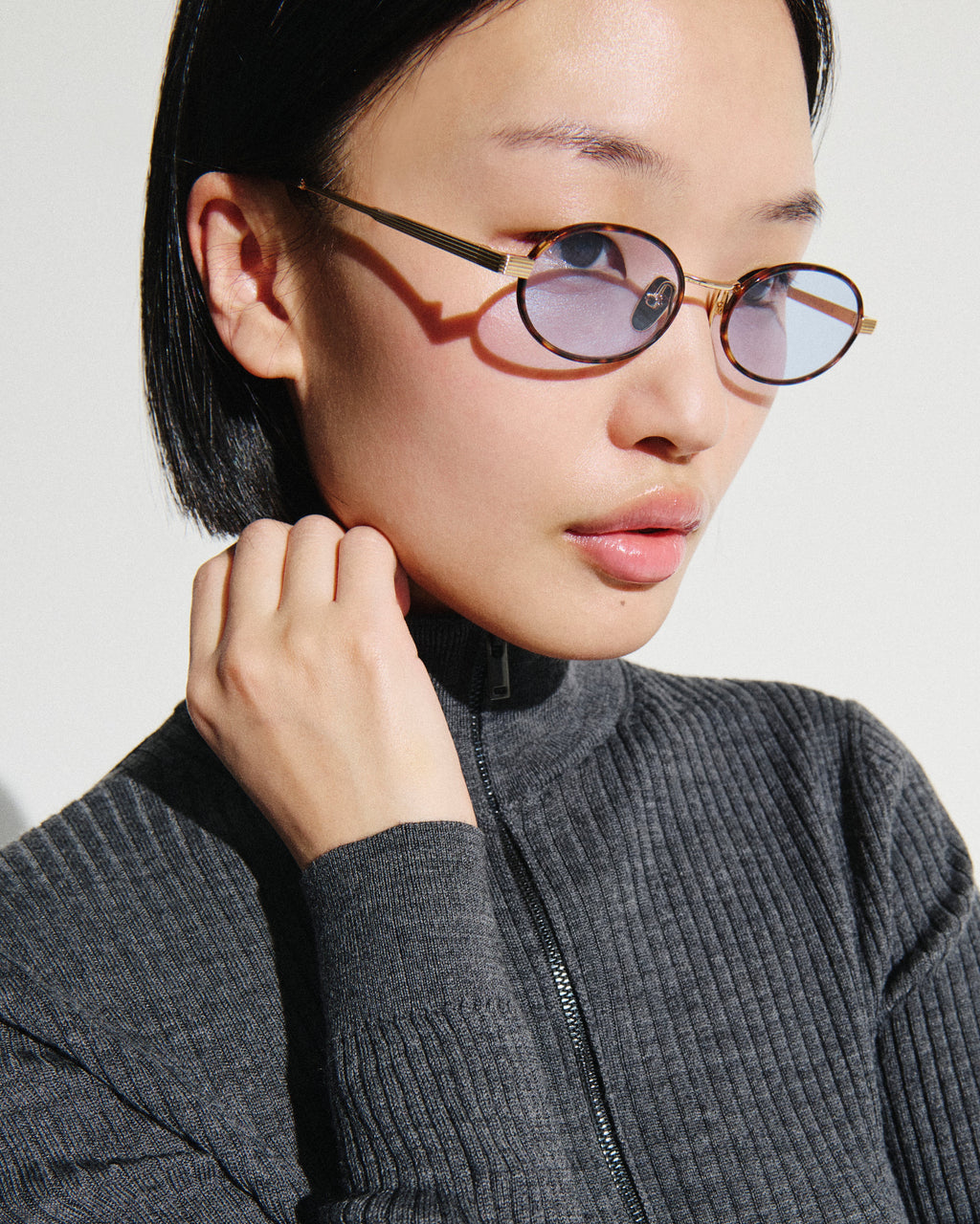 The Sigi JF Colors Oval Damen-Sonnenbrillen in Gold