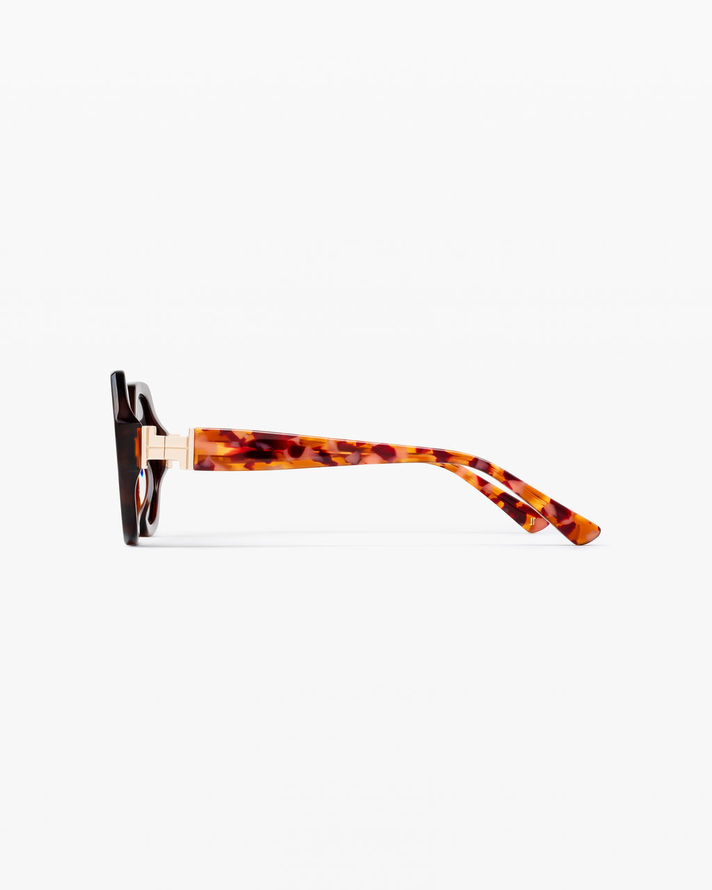 La Elea Hexagonal Lunettes de Soleil pour femme in Ecaille claire