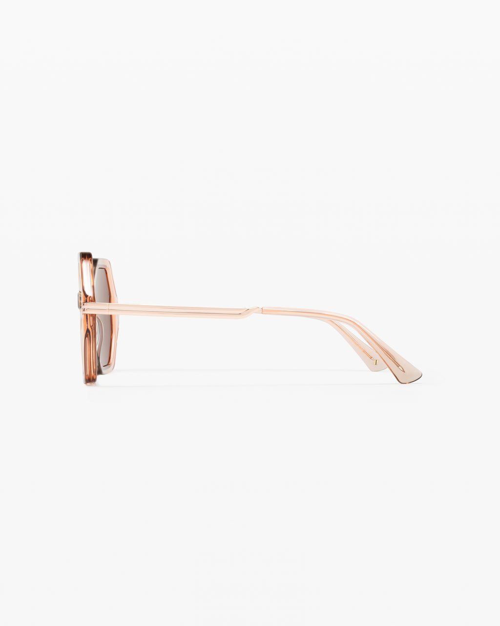La Calista Hexagonal Lunettes de Soleil pour femme in Rose