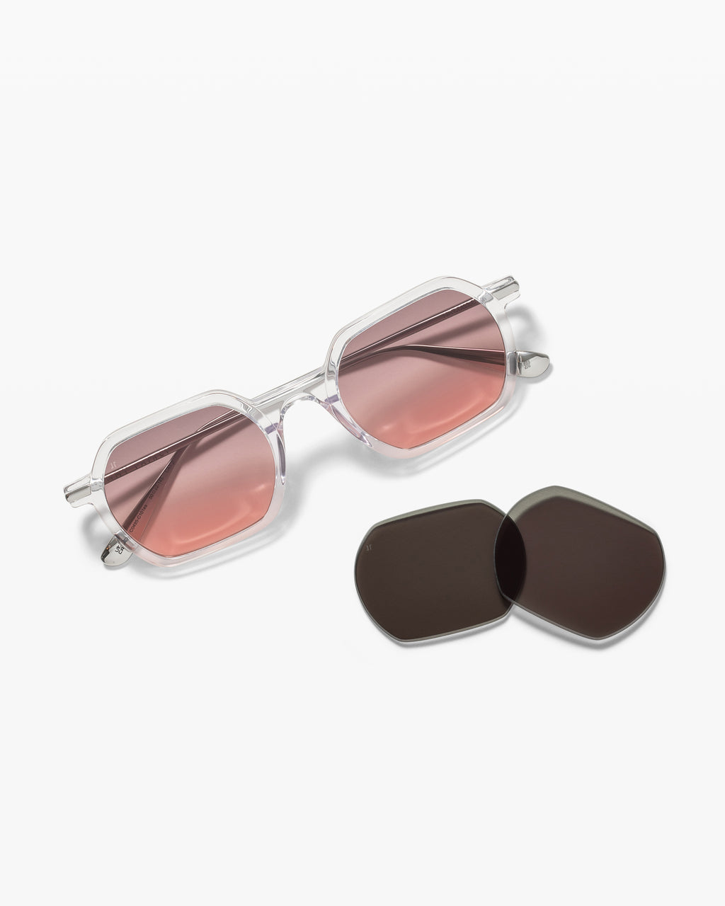 The Silio JF Colors Rechteckig Herren-Sonnenbrillen in Transparent