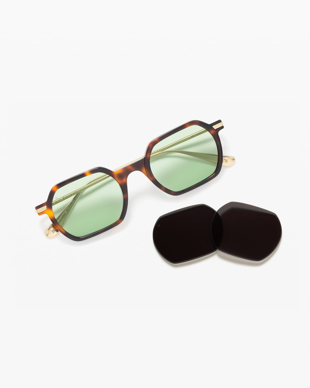 The Silio JF Colors Rectangular Men's Sunglasses in Dark Tortoise