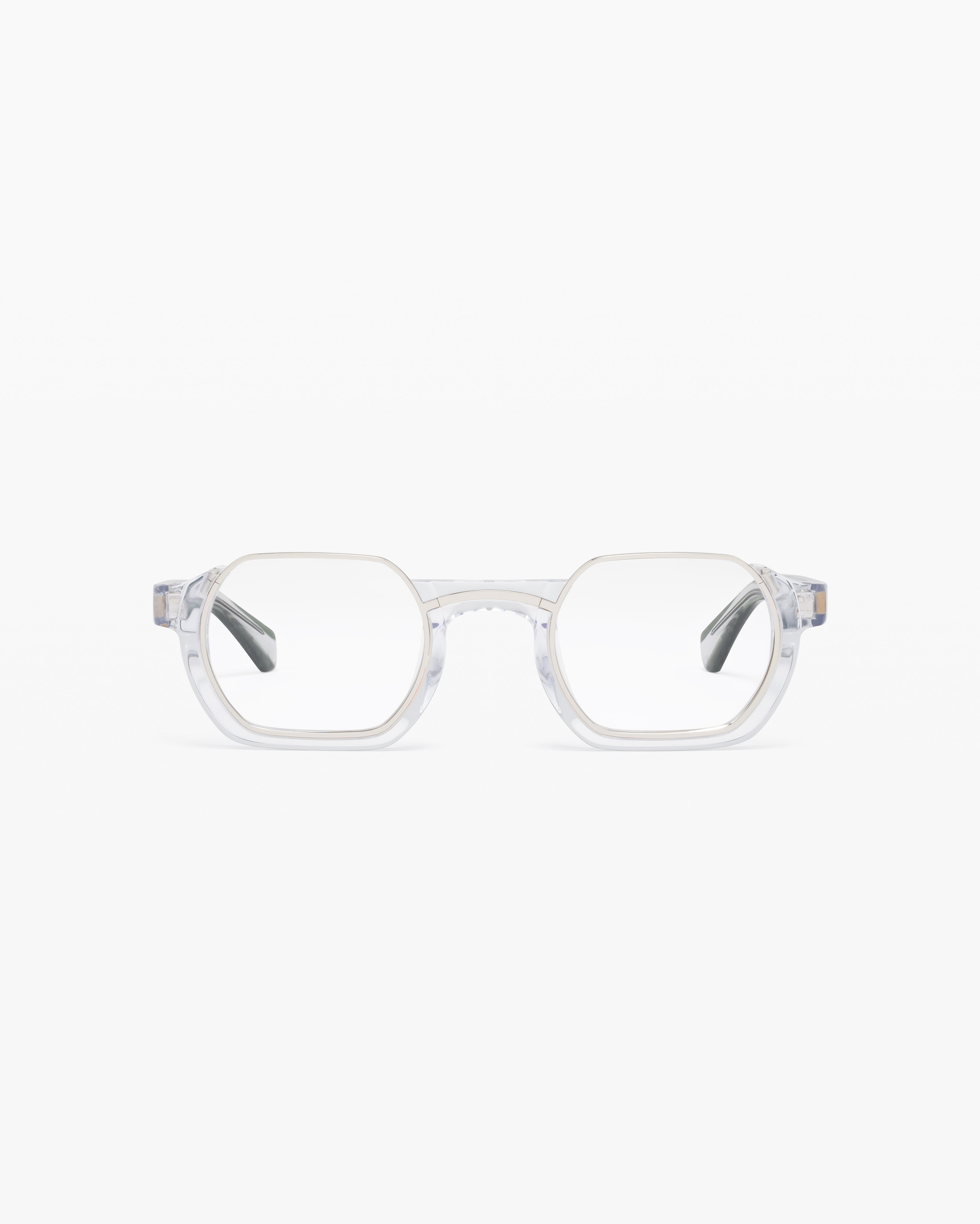 La Azio Rectangulaire Lunettes de Vue pour homme in Transparent