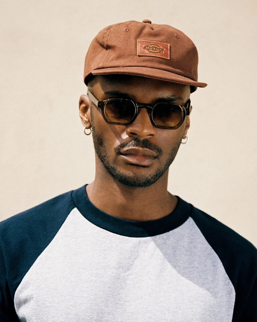 The Azio JF Colors Rectangular Men's Sunglasses in Brown