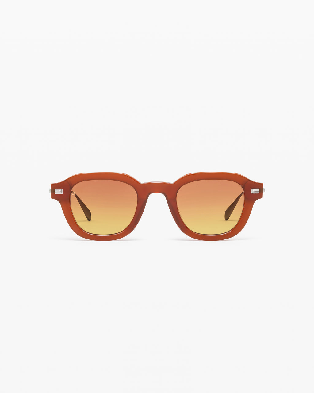 The Luno Square Men's Sunglasses in Orange