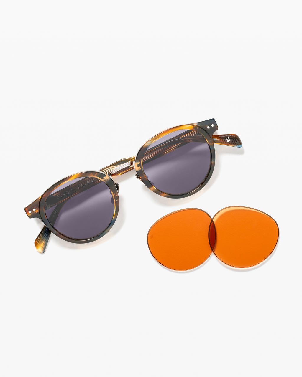 La Levi JF Colors Rond Lunettes de Soleil pour homme in Bleu