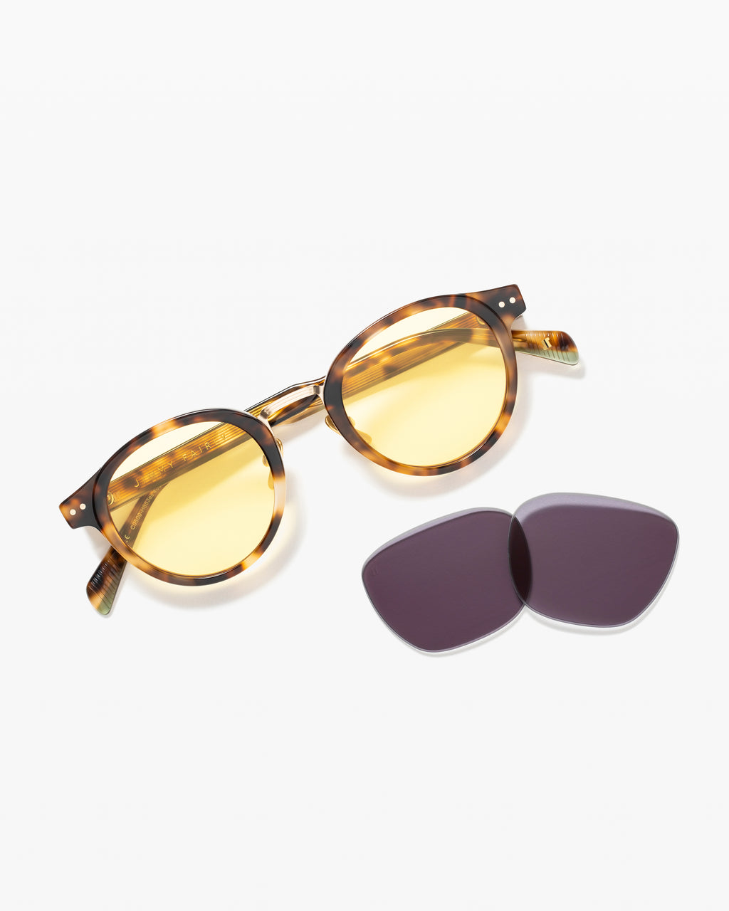 The Levi JF Colors Round Men's Sunglasses in Dark Tortoise