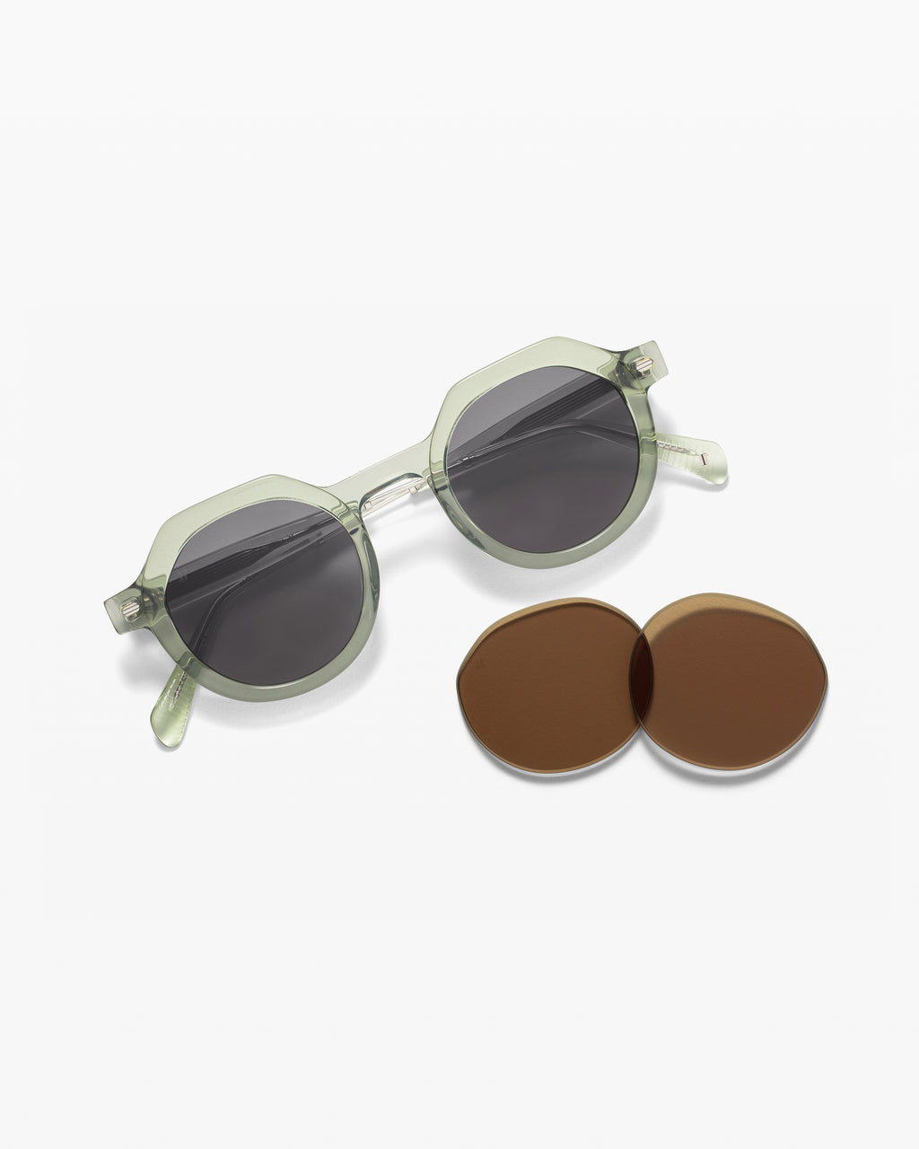The Cove JF Colors Rund Herren-Sonnenbrillen in Grün