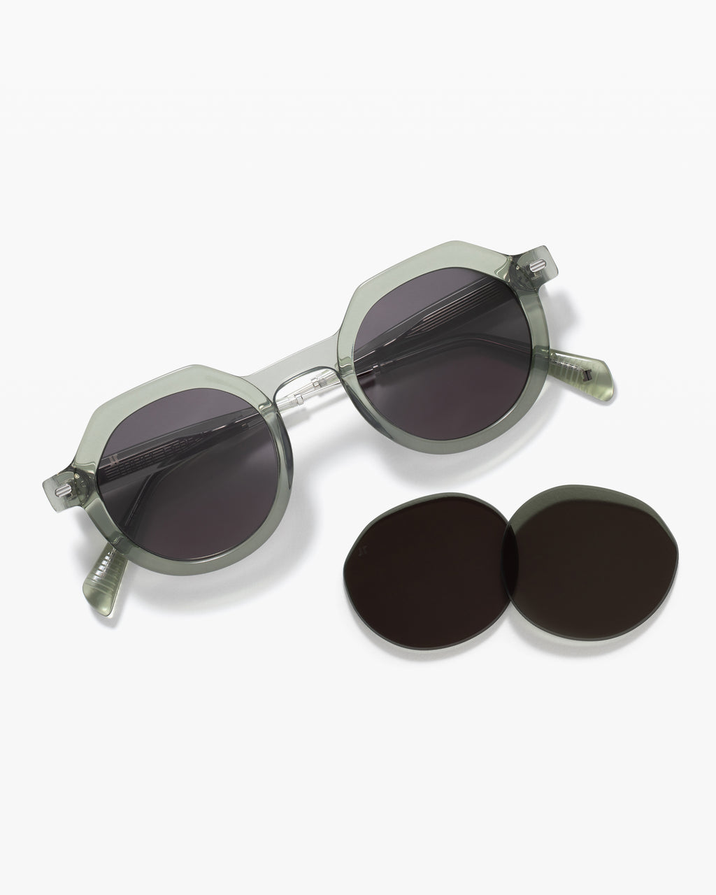 The Cove JF Colors Round Men's Sunglasses in Green