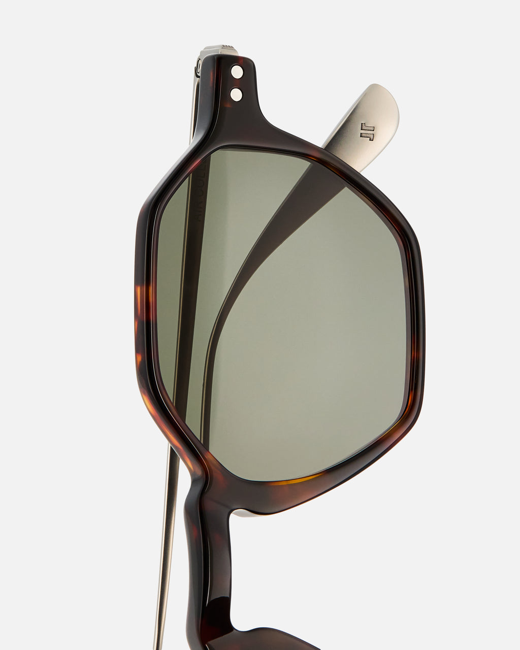 La Aziel Hexagonal Lunettes de Soleil pour homme in Ecaille foncée