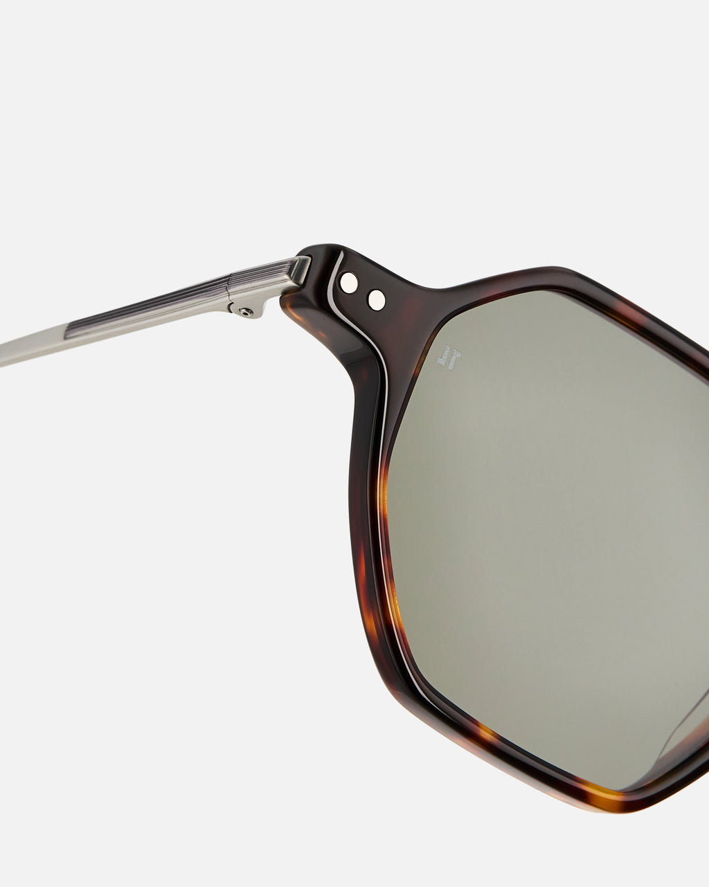 La Aziel Hexagonal Lunettes de Soleil pour homme in Ecaille foncée
