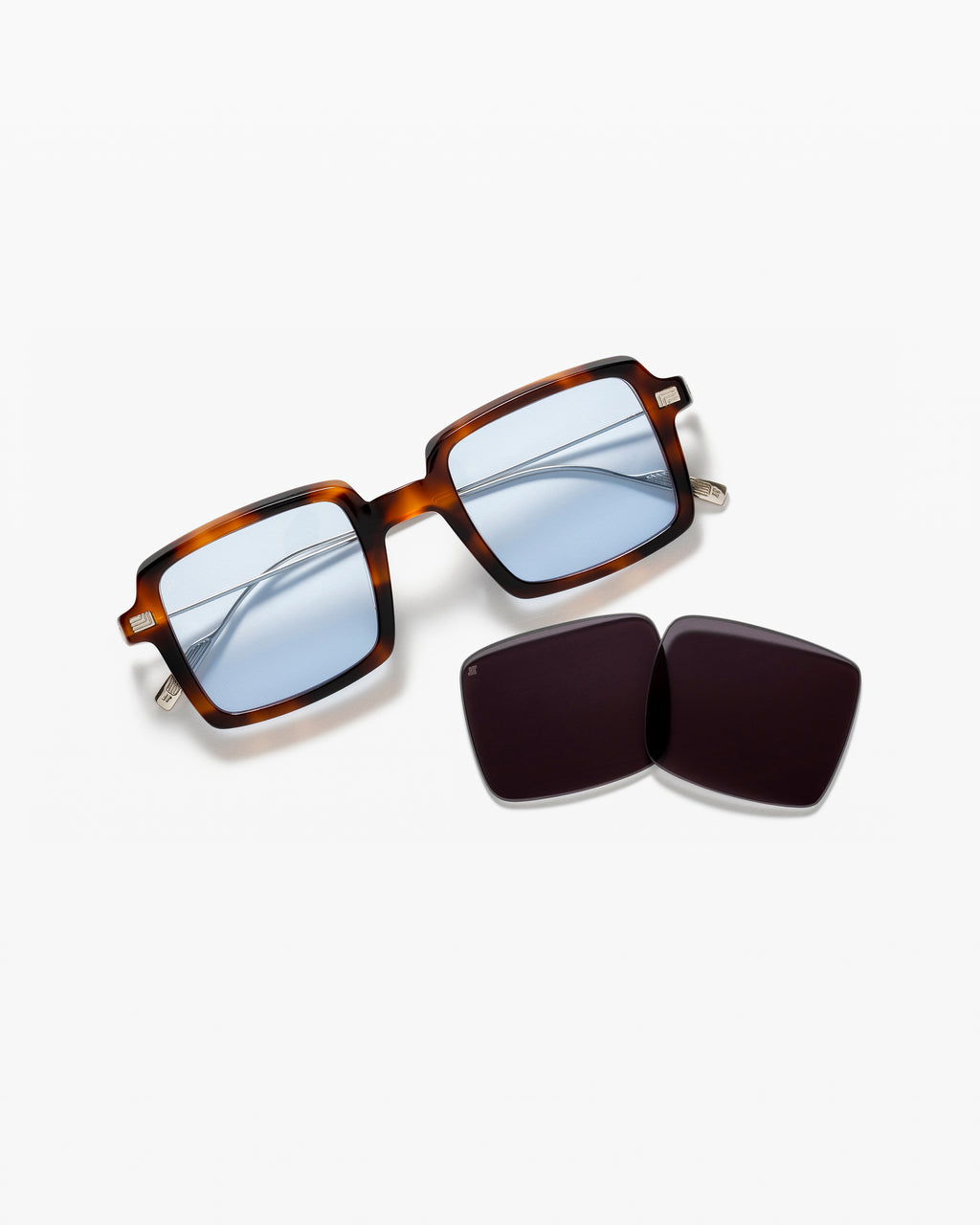 The Taiyo JF Colors Square Men's Sunglasses in Dark Tortoise