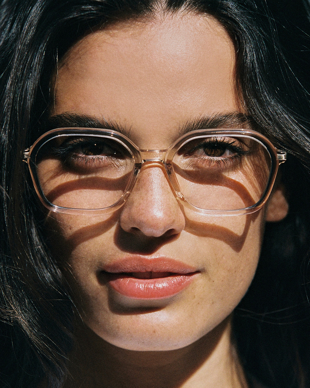 The Wiz Rectangular Men's Eyeglasses in Transparent