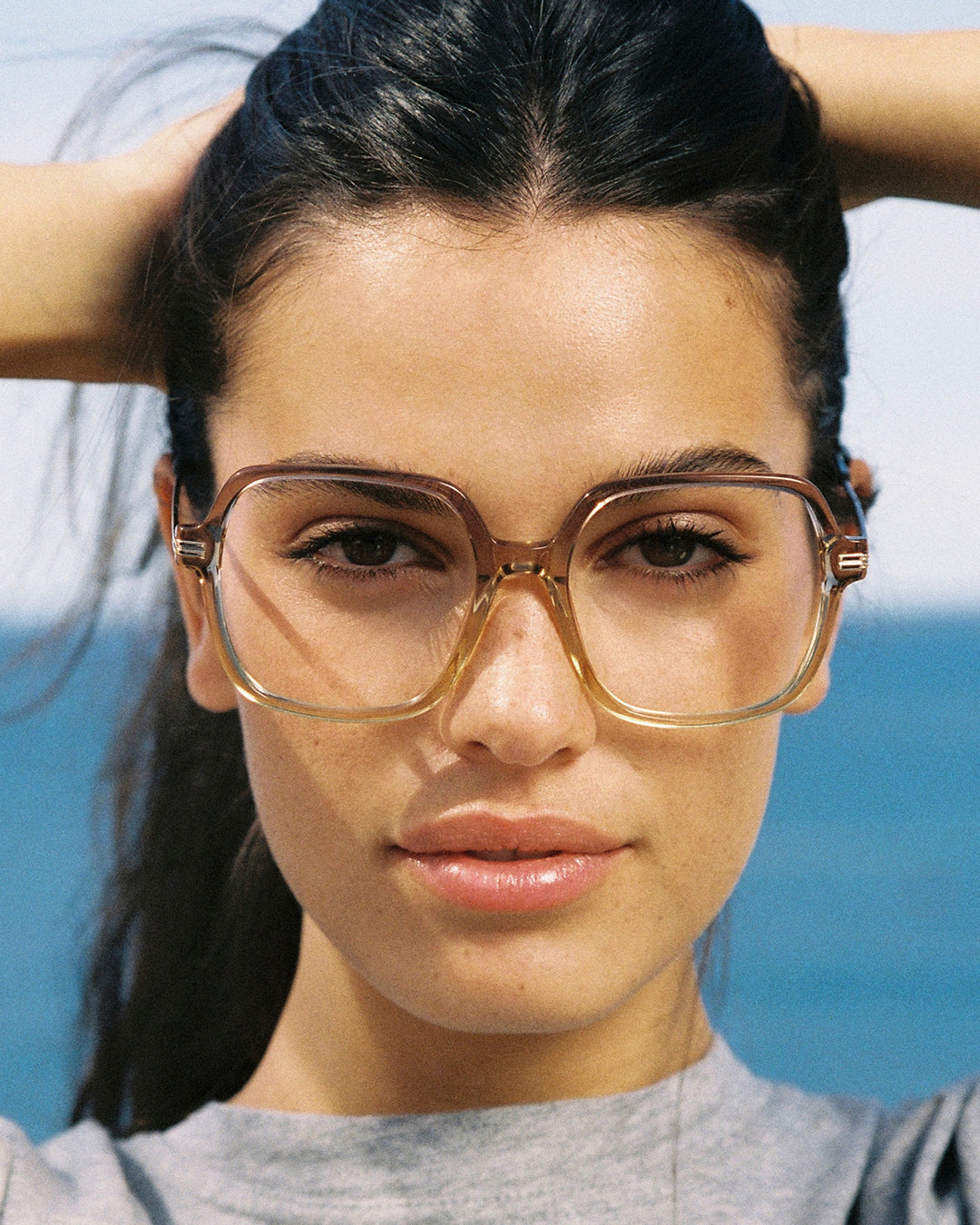 The Bea Square Women's Eyeglasses in Cream