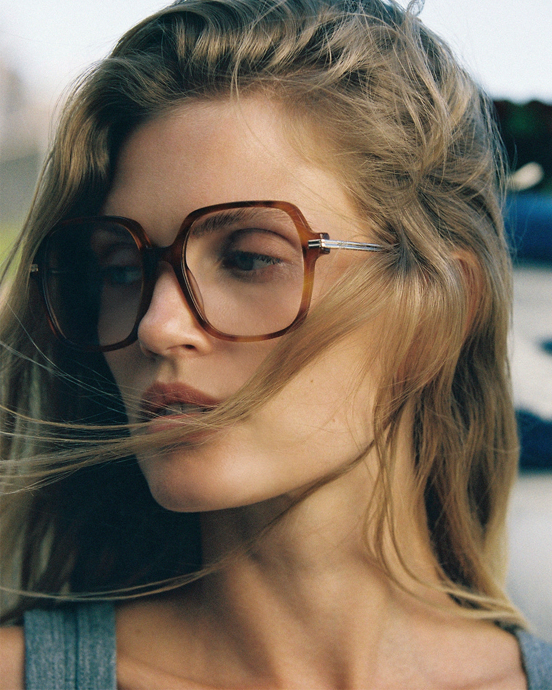 The Bea Square Women's Eyeglasses in Light Tortoise