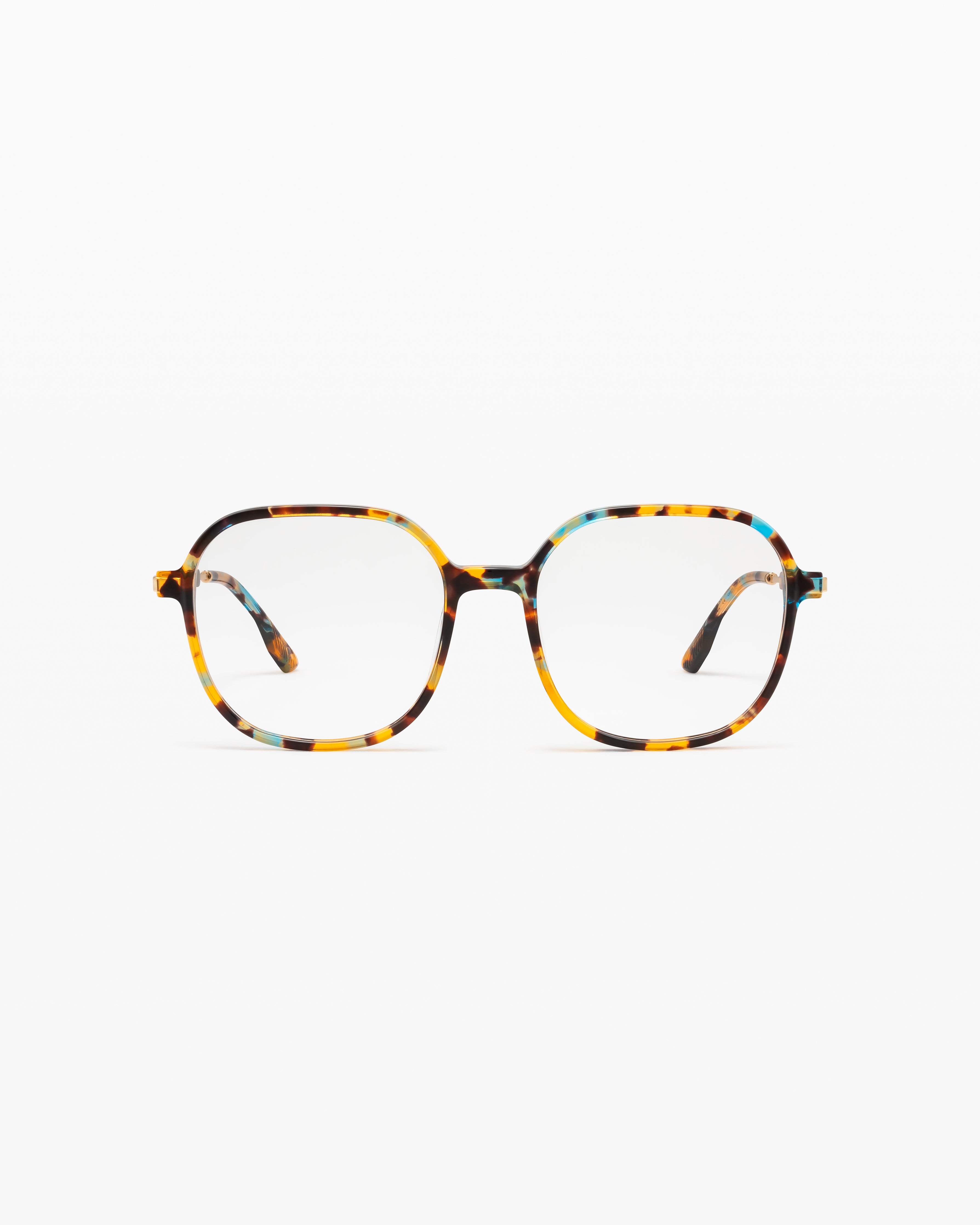 The Ade Square Women's Eyeglasses in Blue Tortoise
