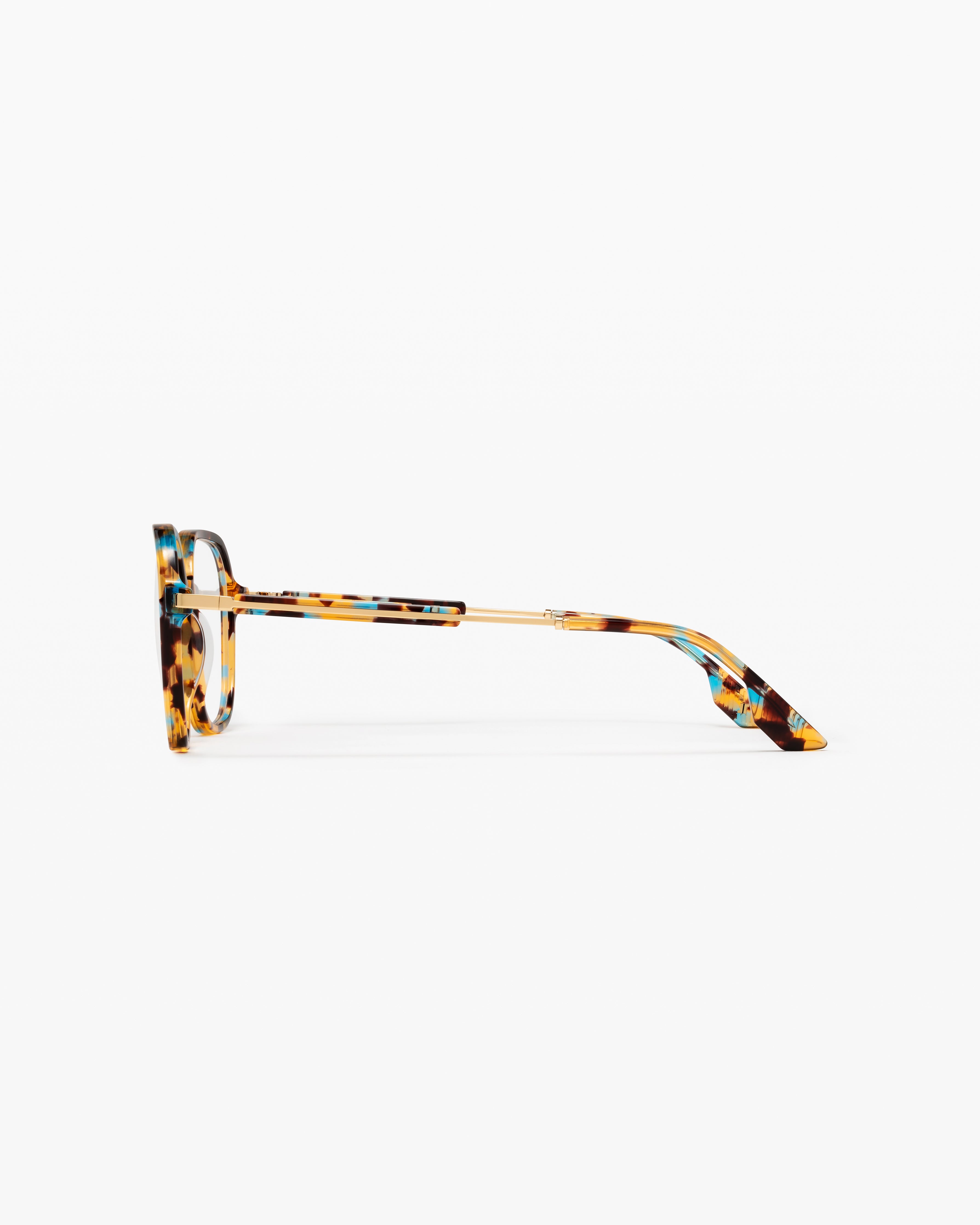 The Ade Square Women's Eyeglasses in Blue Tortoise