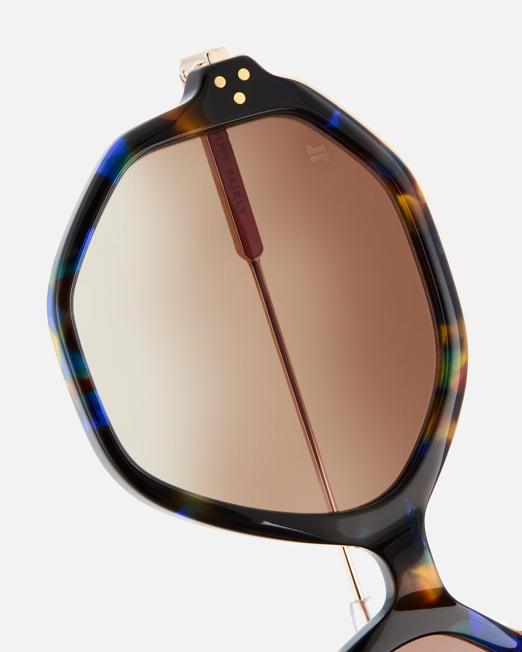 The Capu Sechseckig Damen-Sonnenbrillen in Tortoise