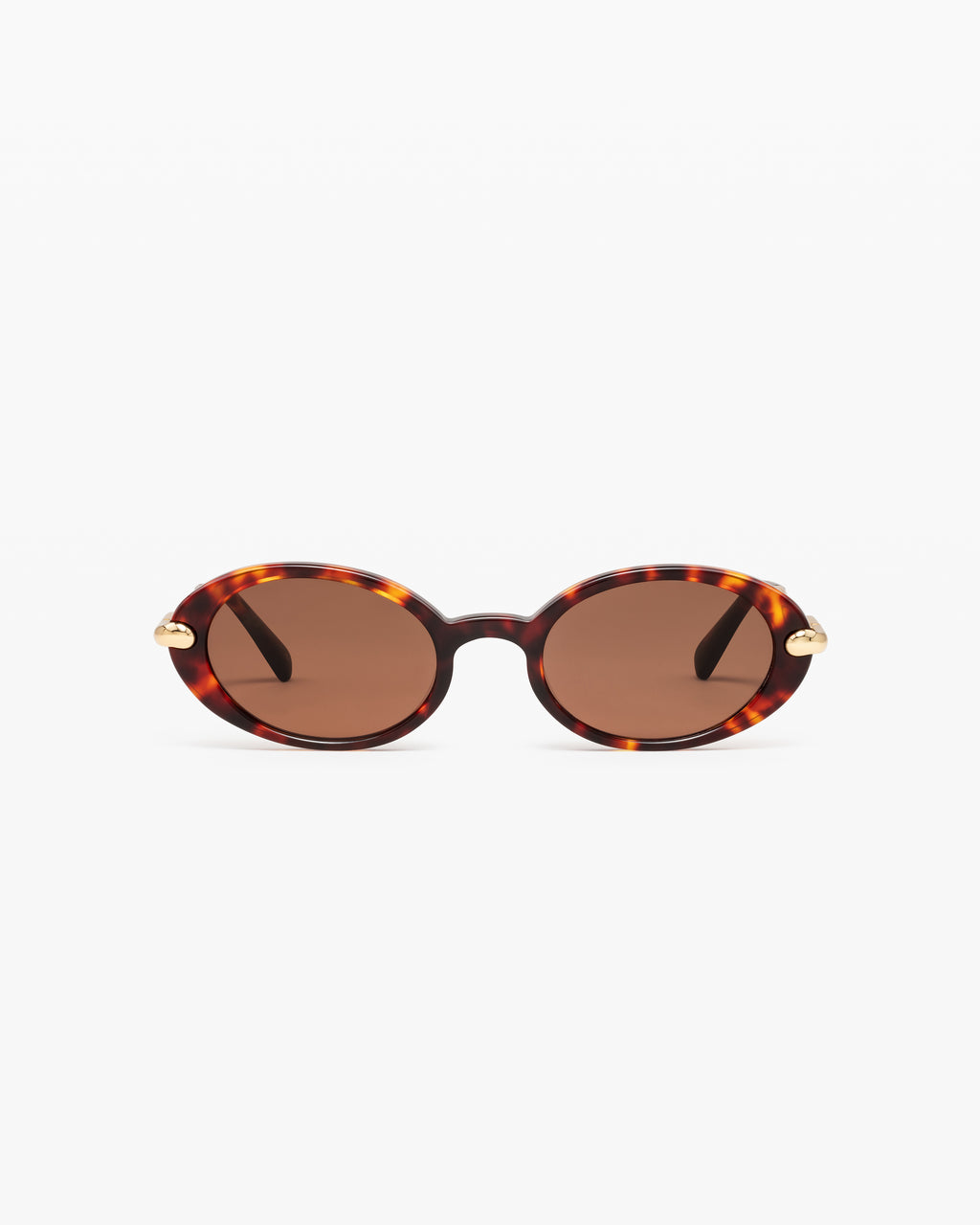 La Elvissa Ovale Lunettes de Soleil pour femme in Ecaille foncée
