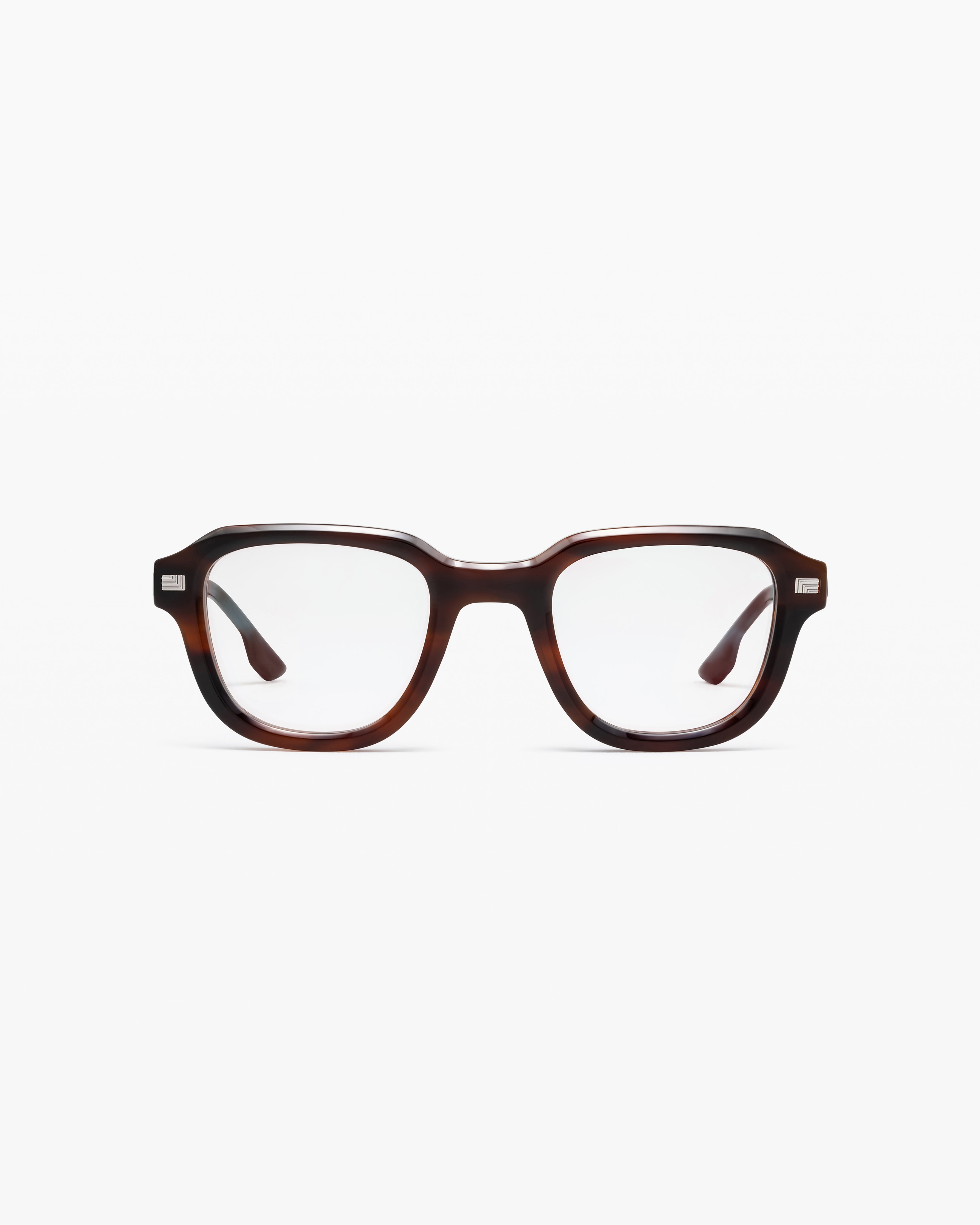 The Soleo Square Men's Eyeglasses in Brown