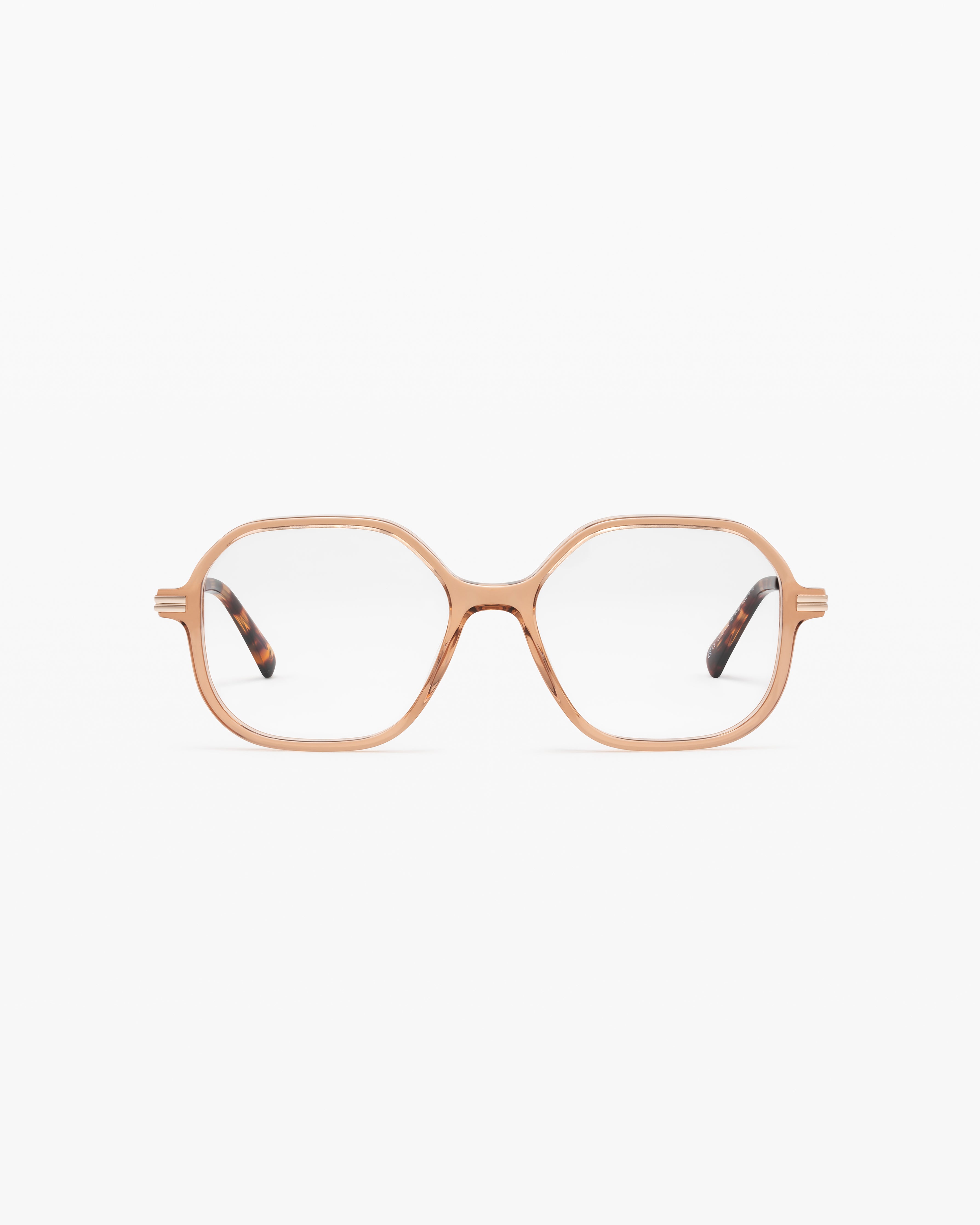 The Neya Hexagonal Women's Eyeglasses in Pink