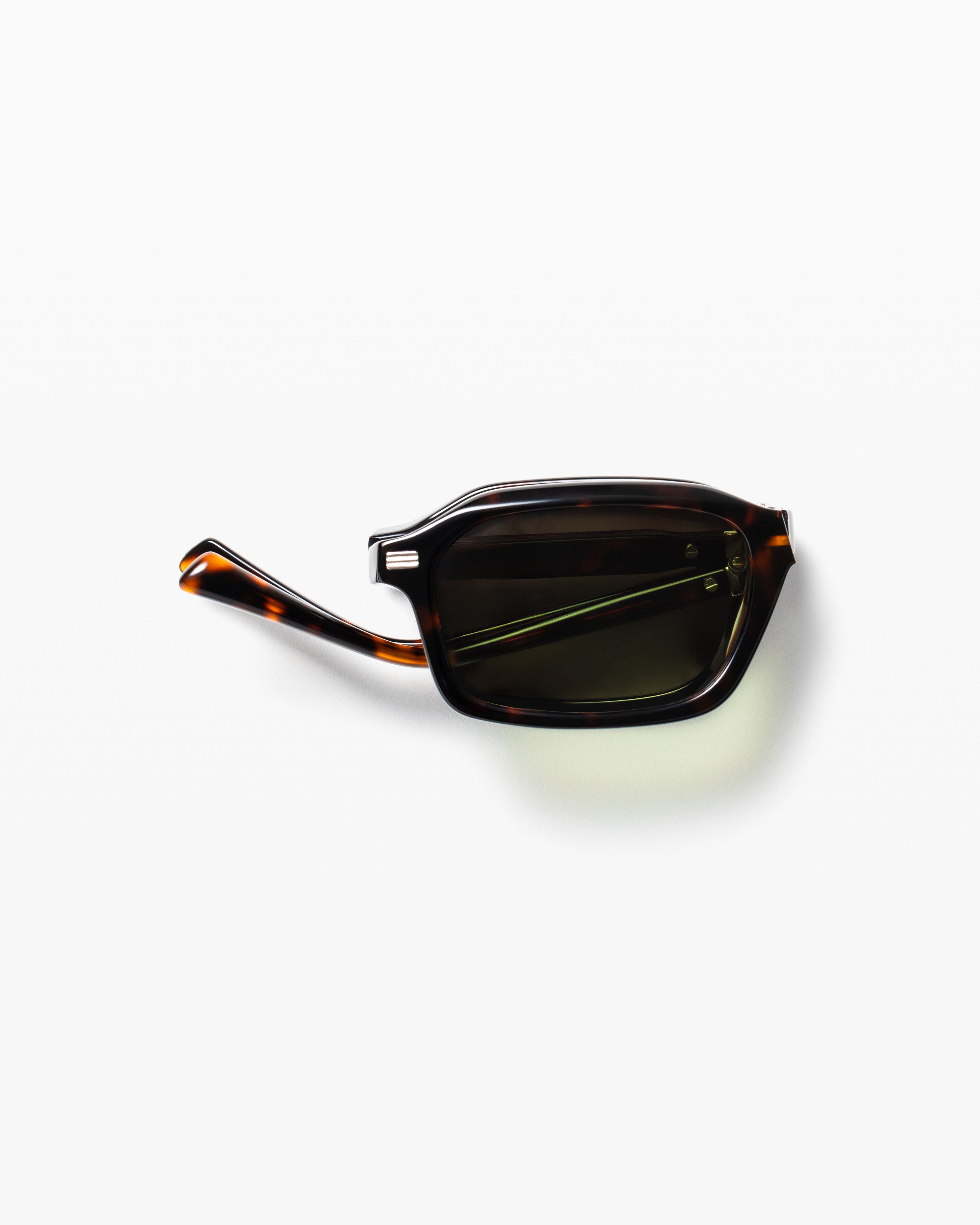 Il Idro Foldy Tondi Occhiali Da Sole Da Uomo in Carey scuro