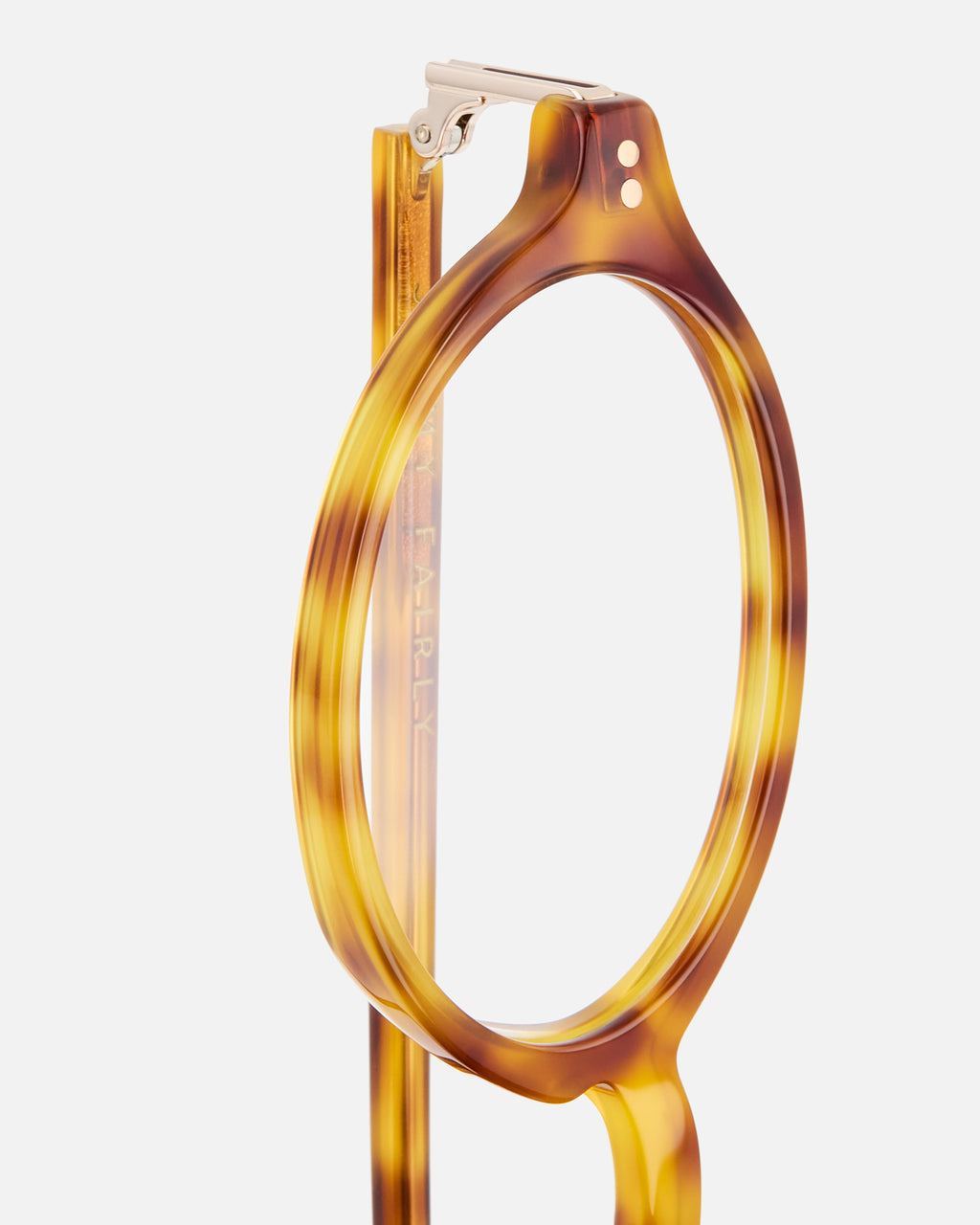 La Tribeca Ovaladas Gafas para Mujer in Carey amarillo