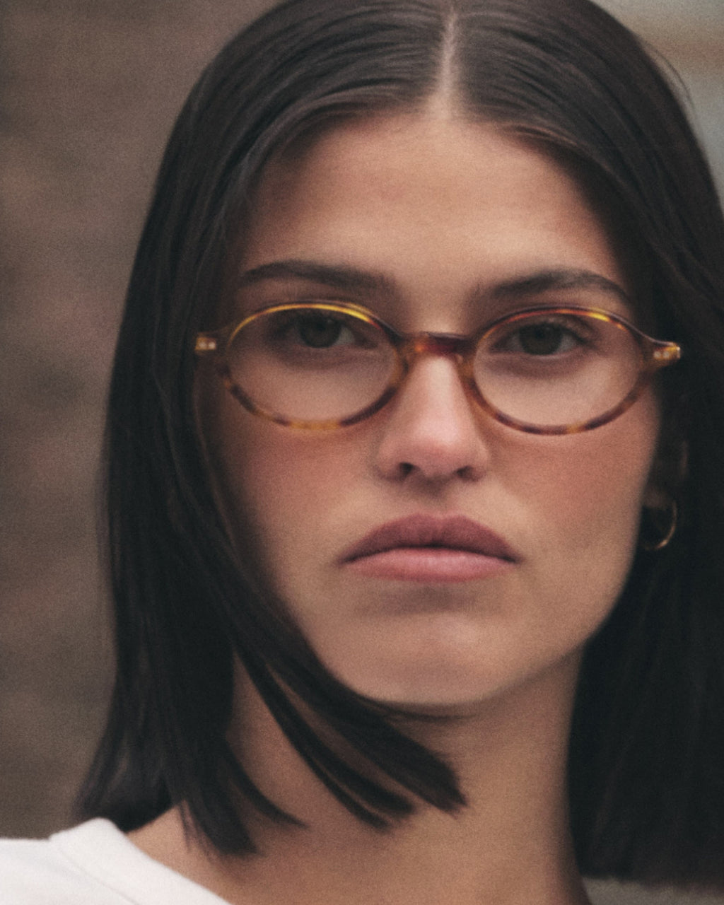 The Tribeca Oval Damenbrillen in Yellow Tortoise