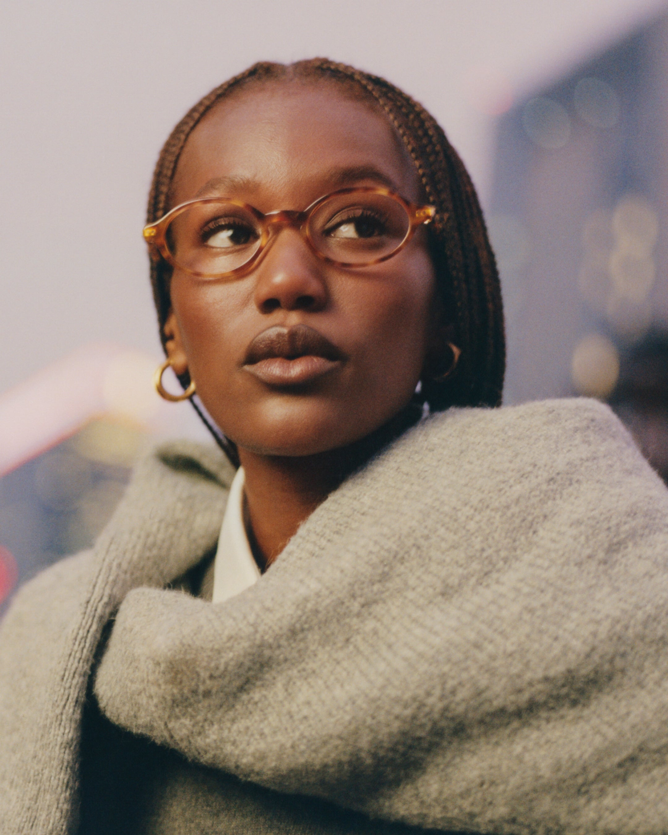 The Tribeca Oval Women's Eyeglasses in Yellow Tortoise