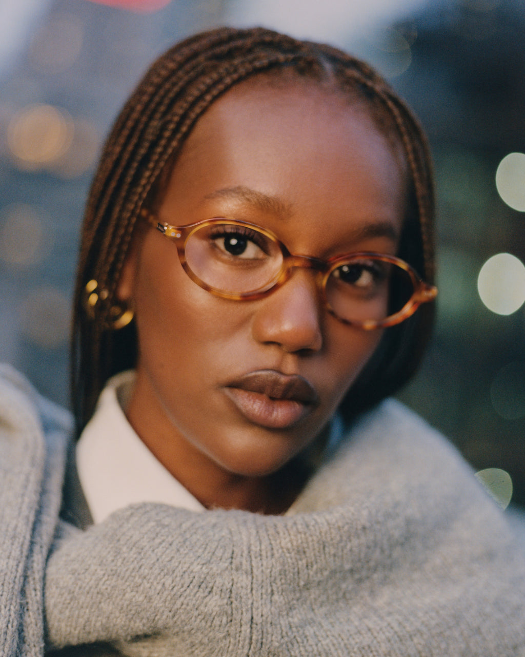 The Tribeca Oval Damenbrillen in Yellow Tortoise