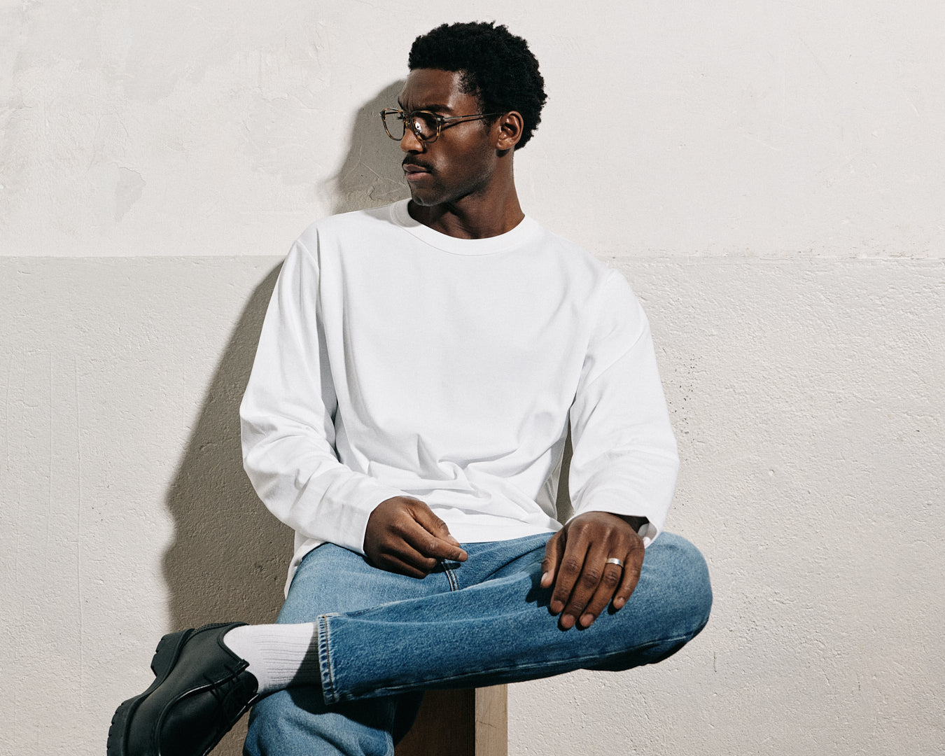 The Spotlight Square Men's Eyeglasses in Brown