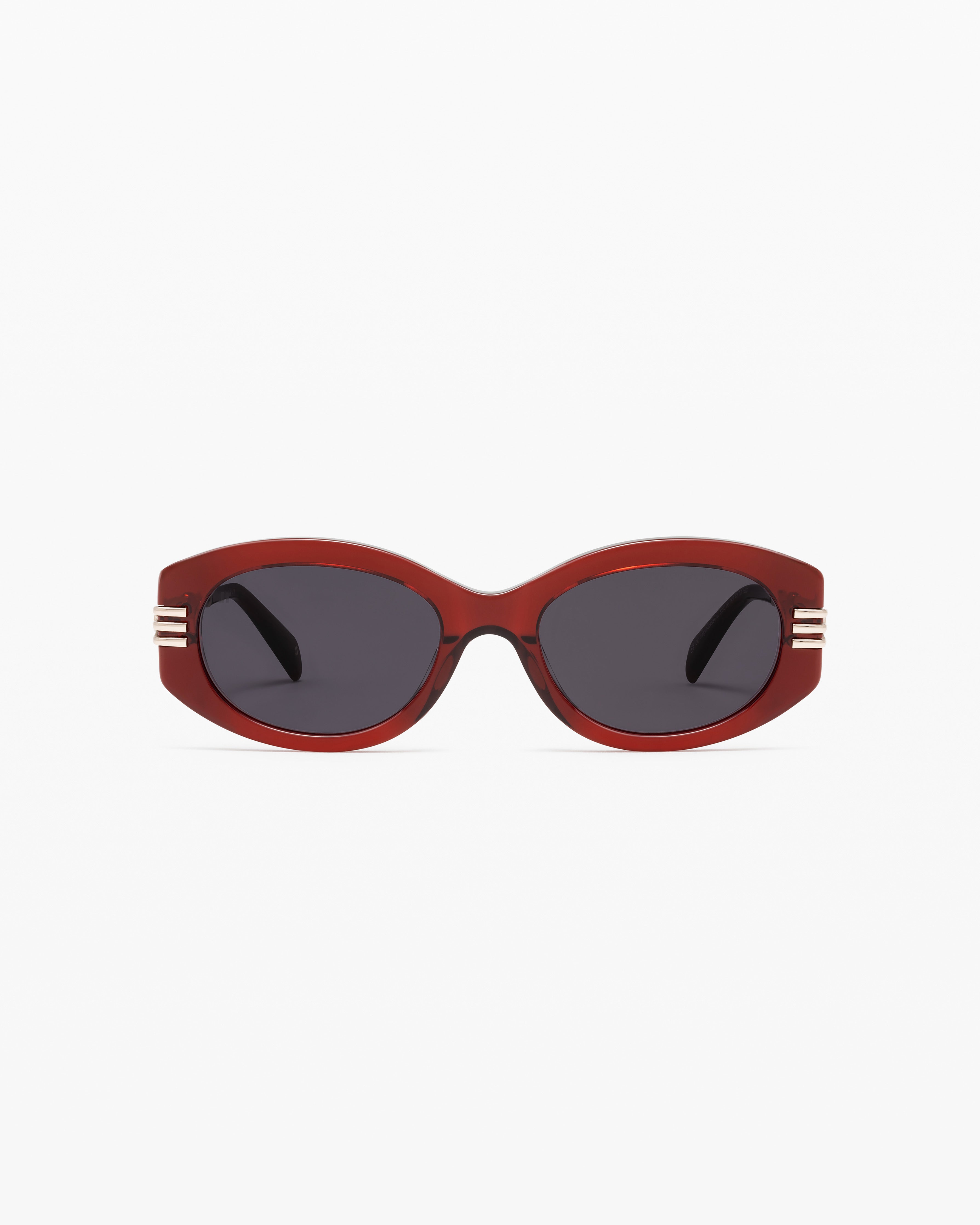 La Goma Ovale Lunettes de Soleil pour femme in Rouge