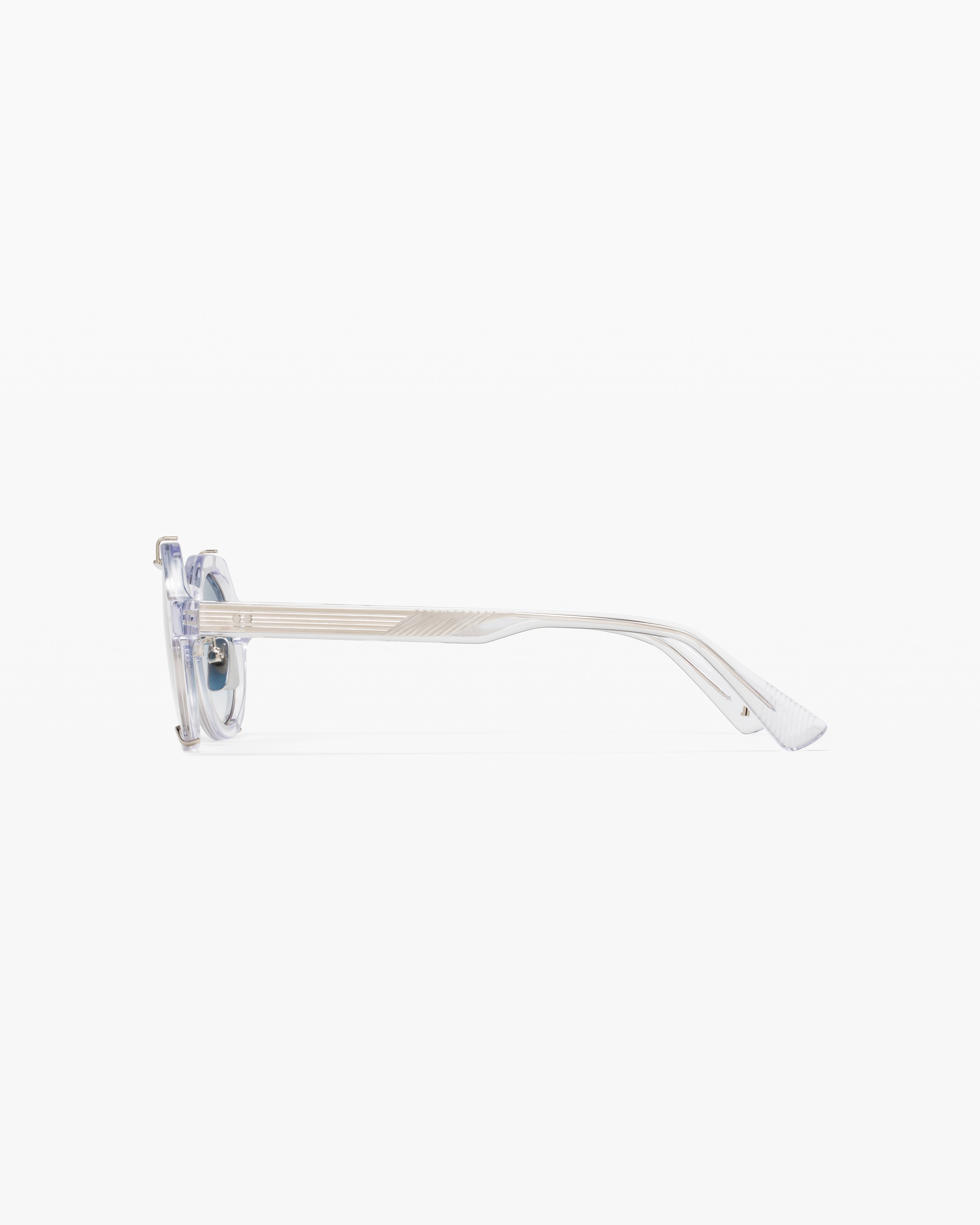The Mint Round Men's Sunglasses in Transparent