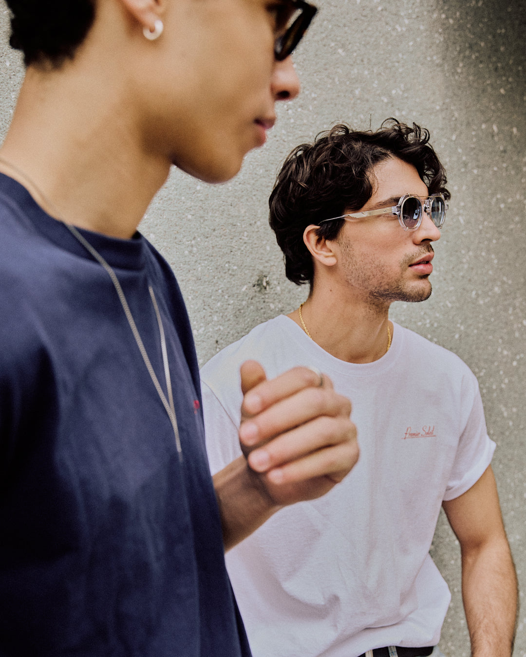 The Mint Round Men's Sunglasses in Transparent