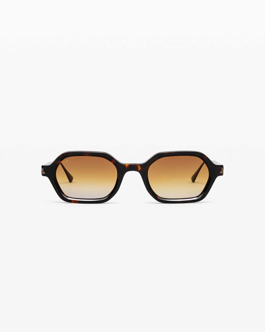 La West Hexagonal Lunettes de Soleil pour homme in Ecaille foncée