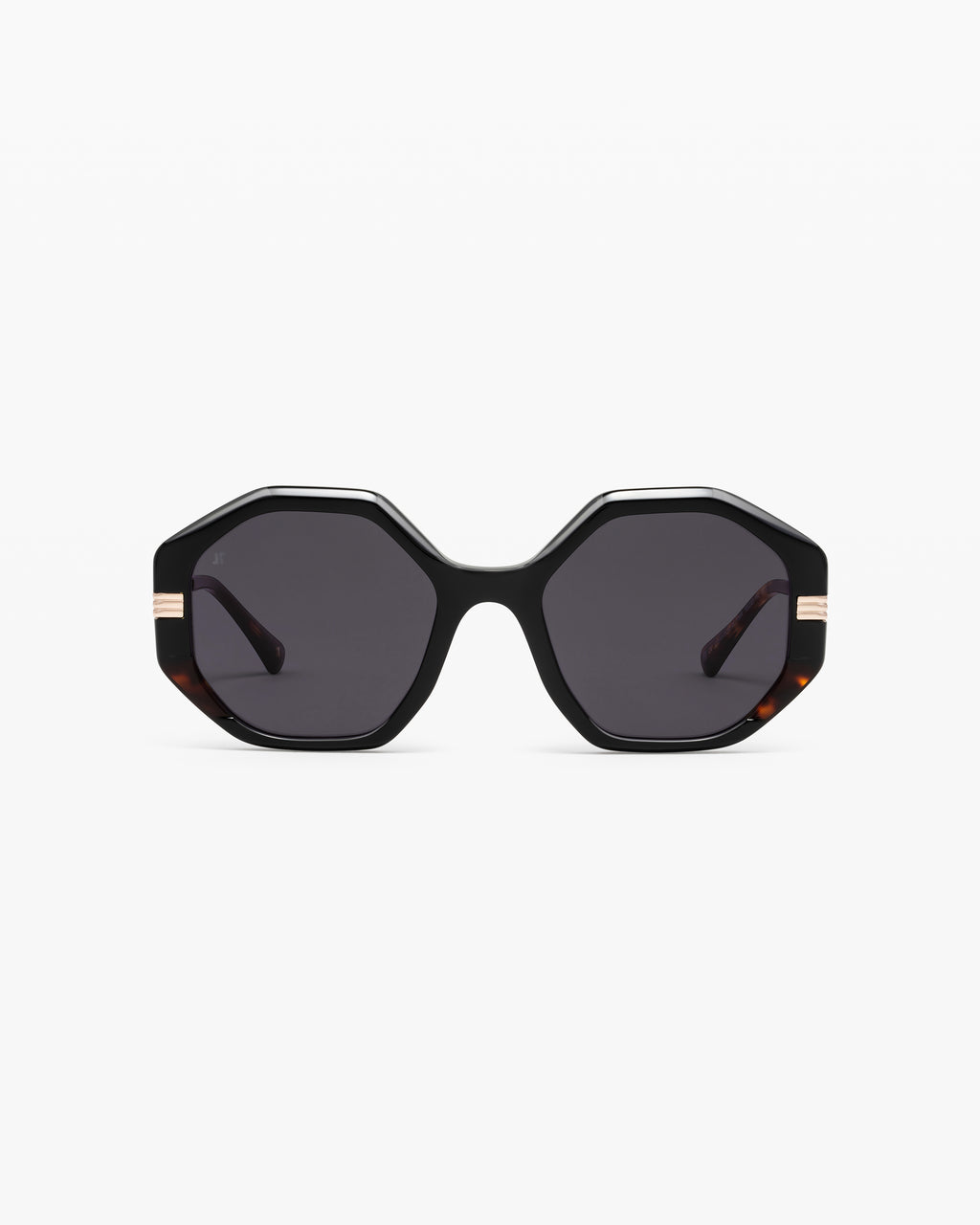 The Aqua Hexagonal Women's Sunglasses in Black