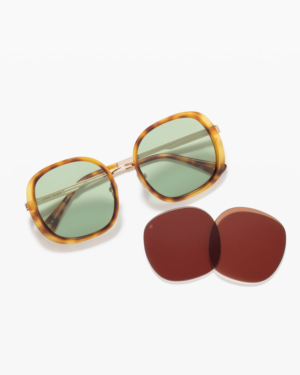 La Homy JF Colors Carré Lunettes de Soleil pour femme in Ecaille foncée