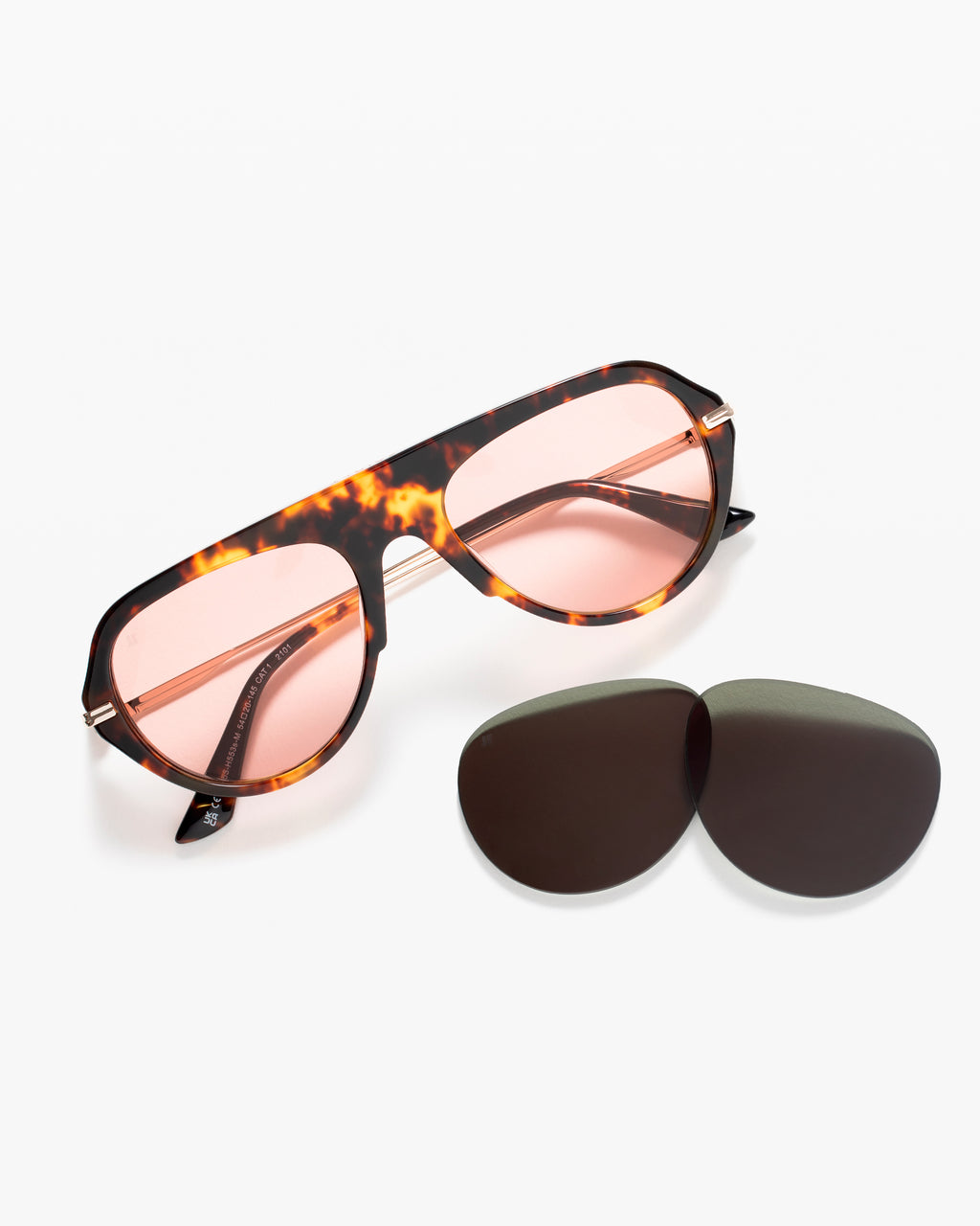 The Uza JF Colors Aviator Women's Sunglasses in Yellow Tortoise